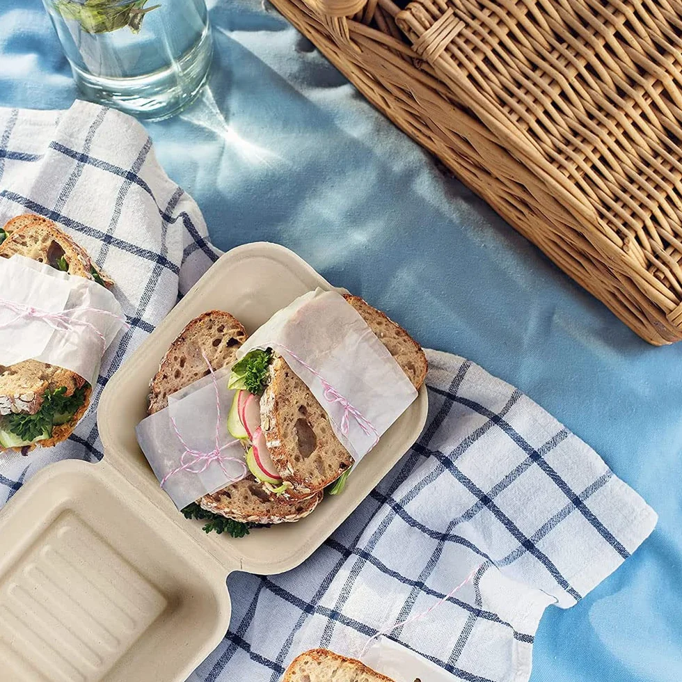Contenitori Biodegradabili Take Away per Hamburger 50 Pezzi