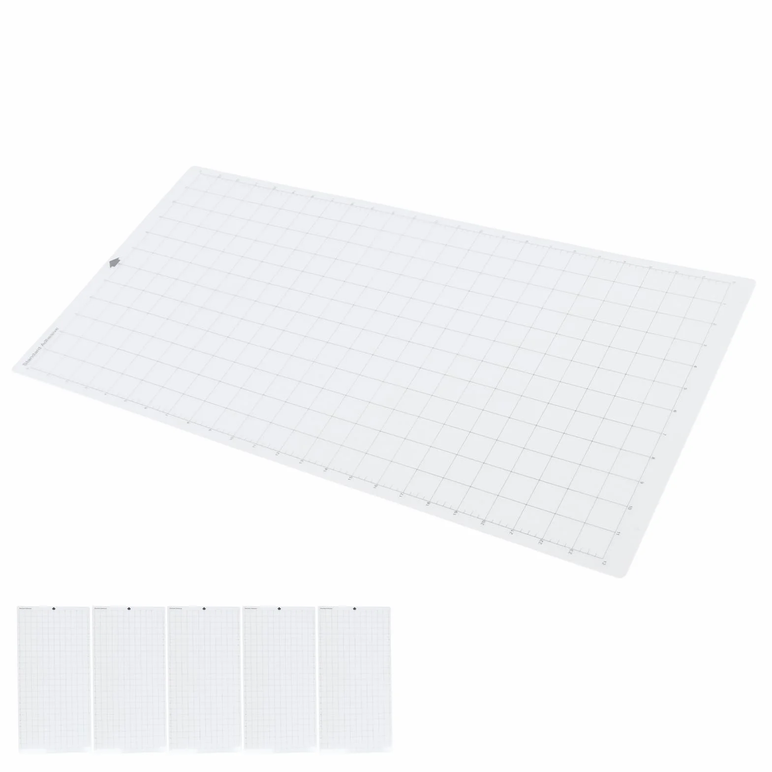 Cocoarm Tappetino da Taglio da 5 Pezzi Tappetino da Taglio Adesivo in PVC Trasparente con Griglia 24 X 12 Pollici Superficie Antiscivolo per Lavori di Carta da Costruzione, Scrapbooking e della Carta.