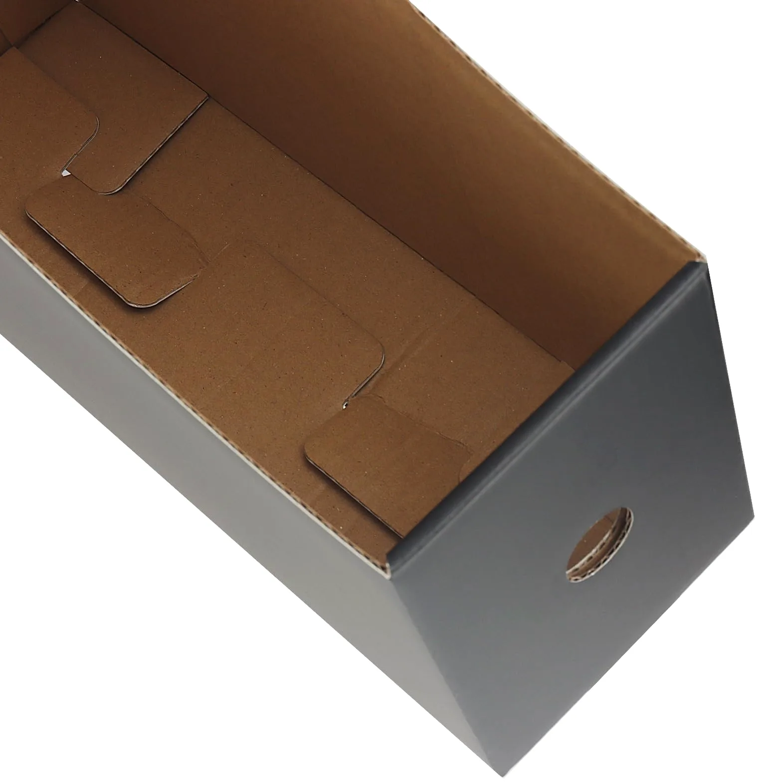 12 portariviste in cartone nero, raccoglitore a piedi, formato A4, portariviste in formato A4, in carta kraft da scrivania, organizer per file raccoglitori, forniture per ufficio