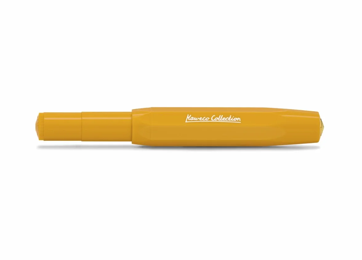 Kaweco COLLECTION - Penna stilografica Honey I, con pennino in acciaio, per cartucce d'inchiostro, colore giallo, 13 cm, pennino I, M, colore: giallo