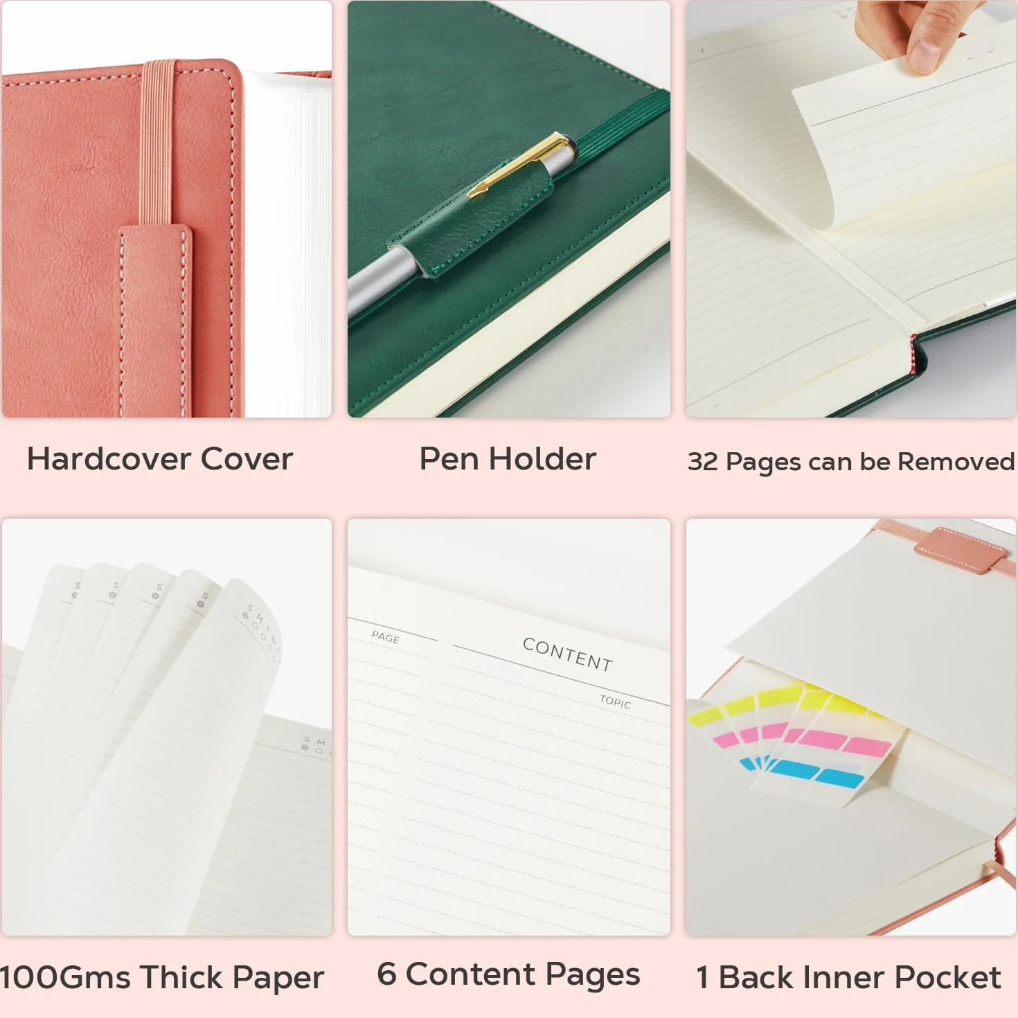 NIRMIRO Taccuino a righe A4 Copertina Rigida Blocco Note 320 Pagine Carta 100 g/m² 21,5 x