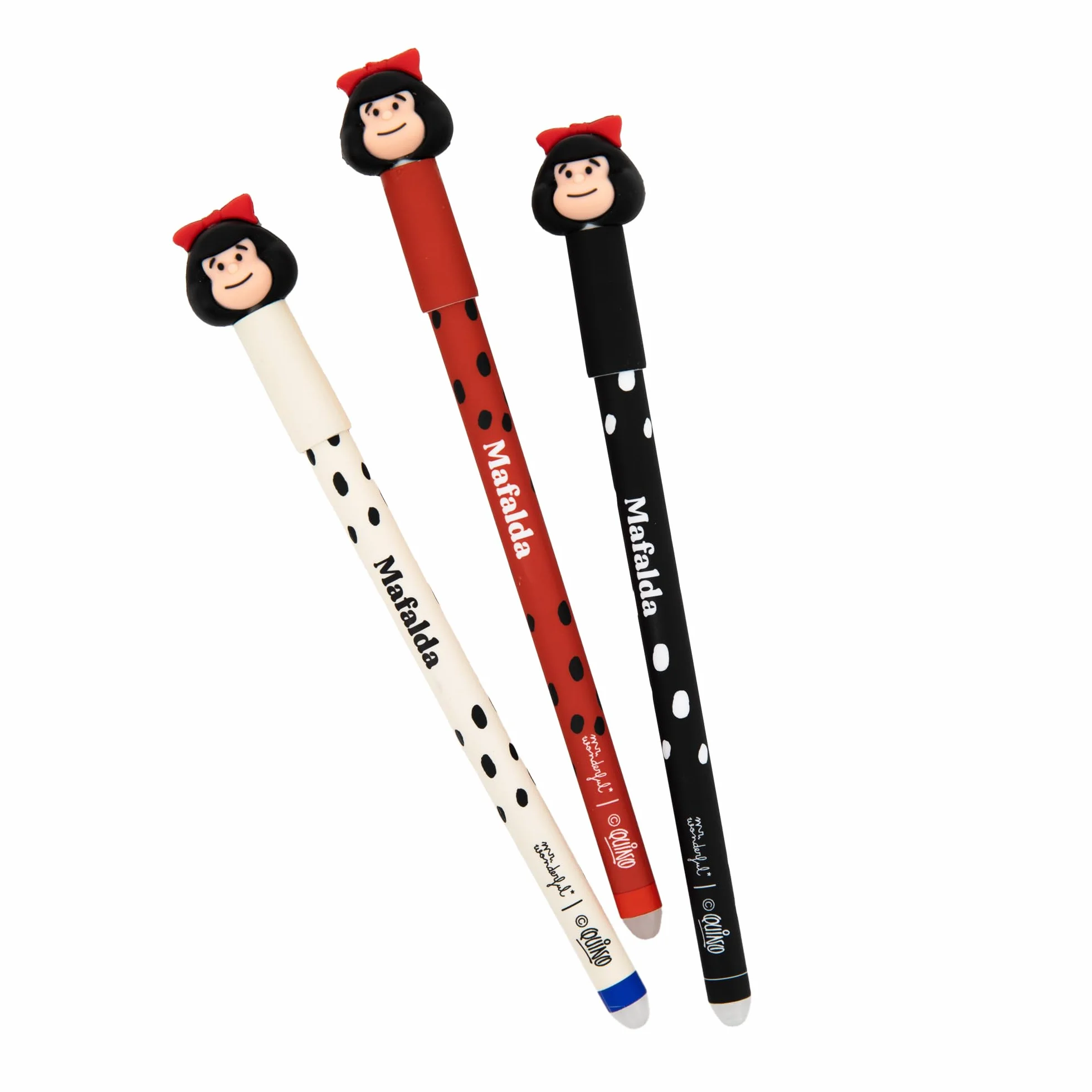 Mr. Wonderful Set di 3 penne cancellabili Bo-Bo Mafalda