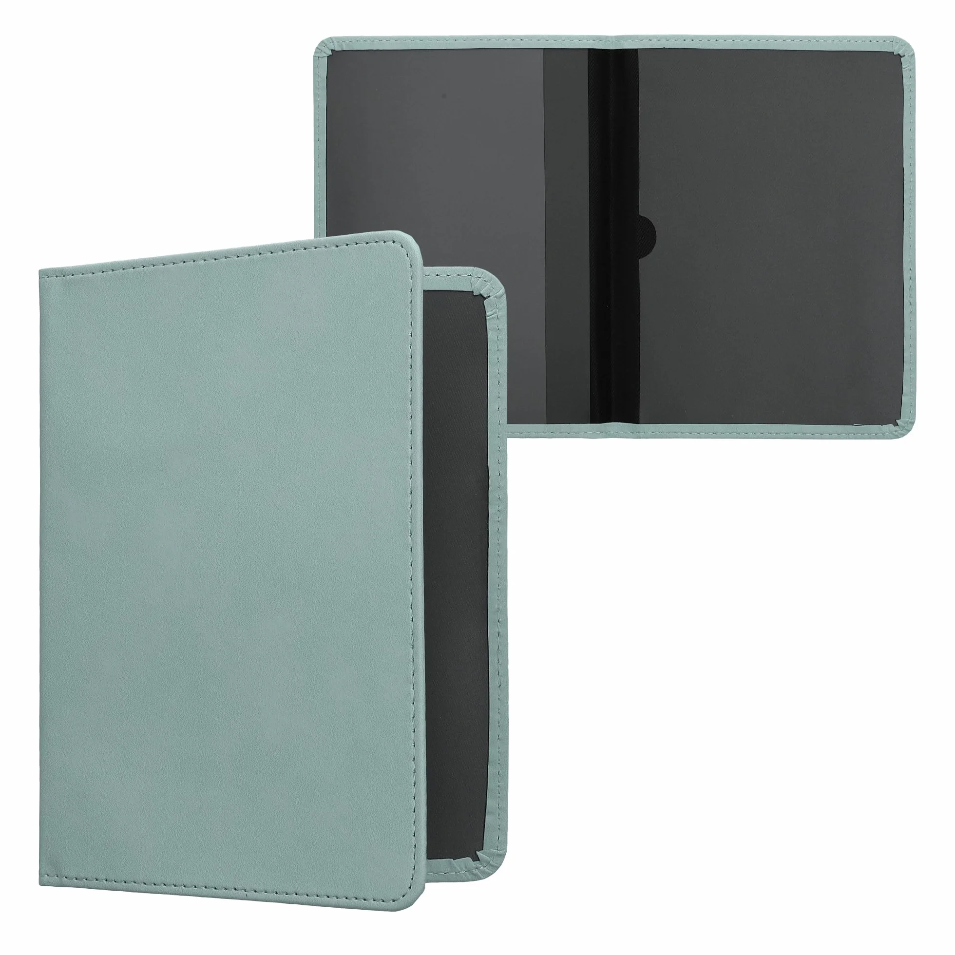 kwmobile Custodia Pelle Nabuk per Libretto Circolazione Auto Cover Portalibretto con Scomparti