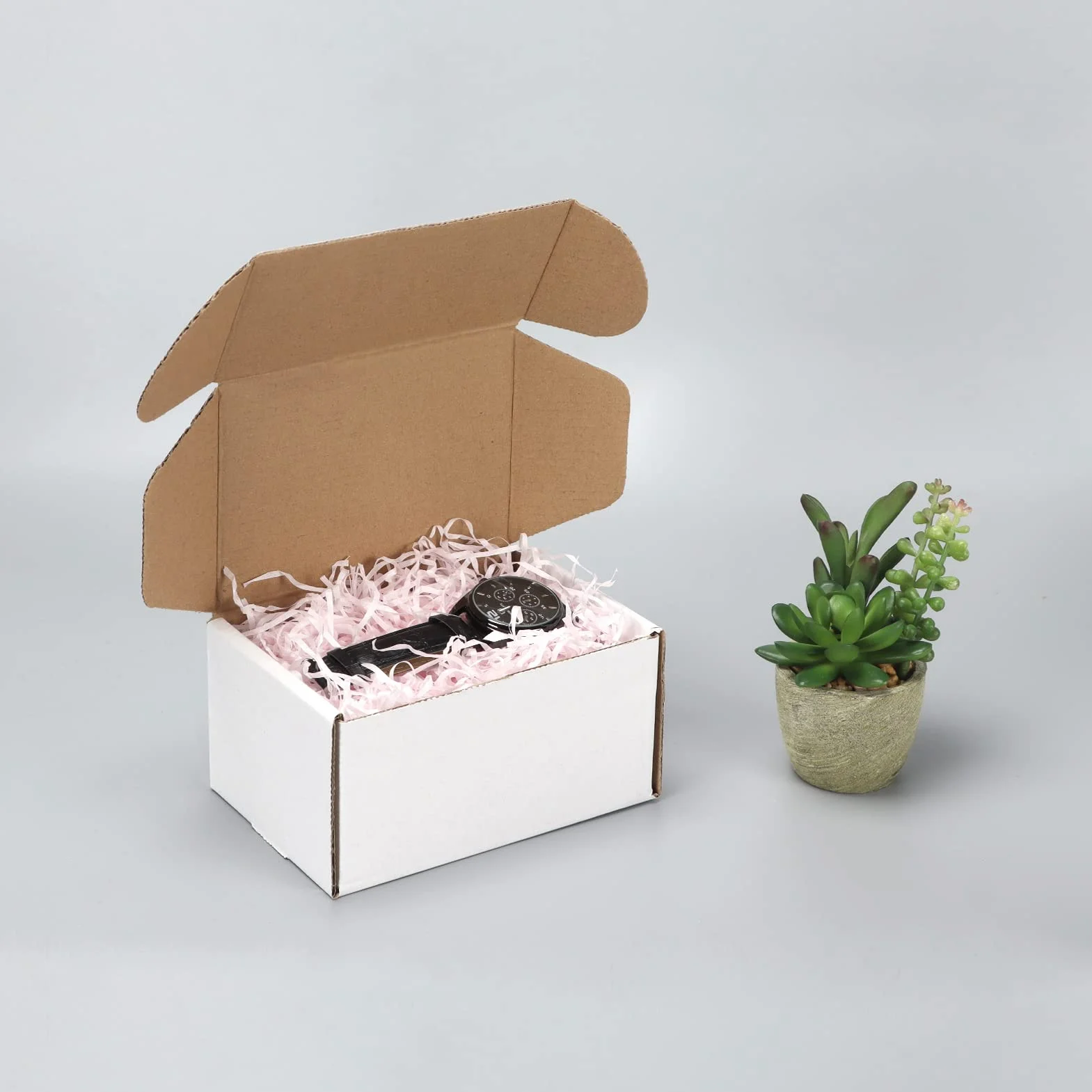 GIFTGARDEN Scatole di Cartone Imballaggio Piatte 25 Pezzi 153x102x76 MM Scatole per spedizione o lo stoccaggio Bianca
