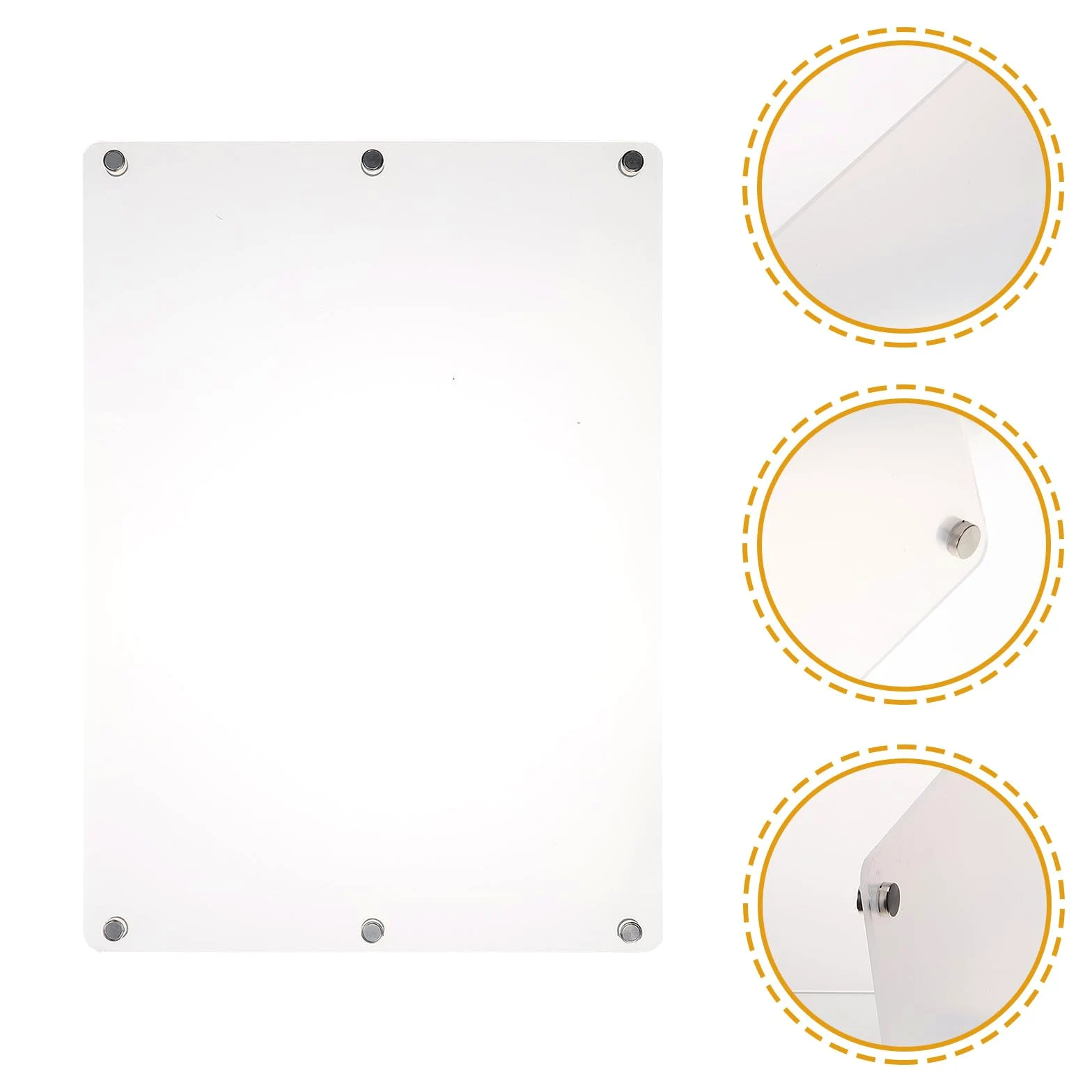 Luxshiny Lavagna Magnetica per Frigorifero in Acrilico Superficie Liscia Cancellabile Secco, Planner Settimanale Pratica per Promemoria e Organizzazione Casa Ufficio