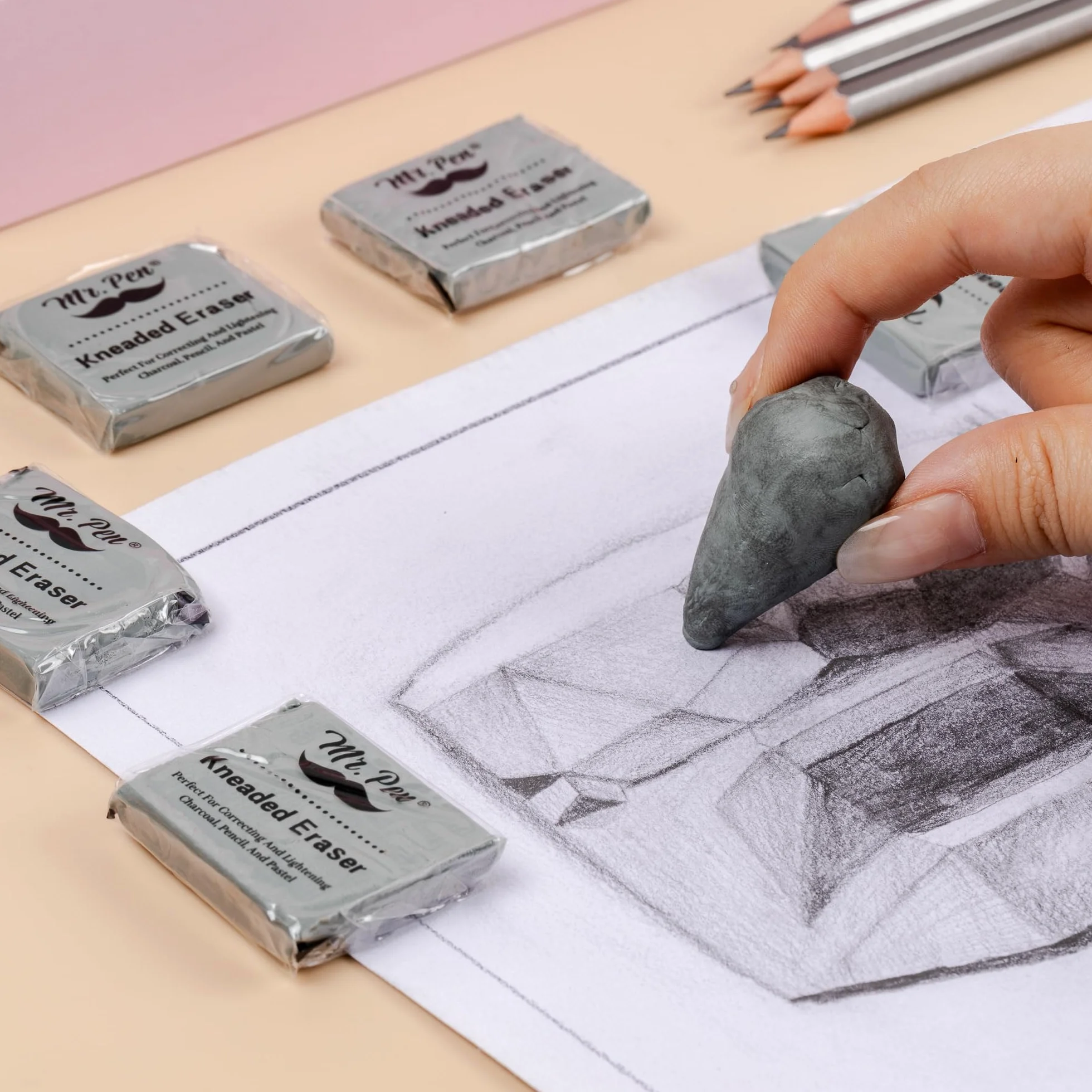 Mr. Pen Impastato Eraser, Gomma Impastabile, Art Eraser do Rysunku
