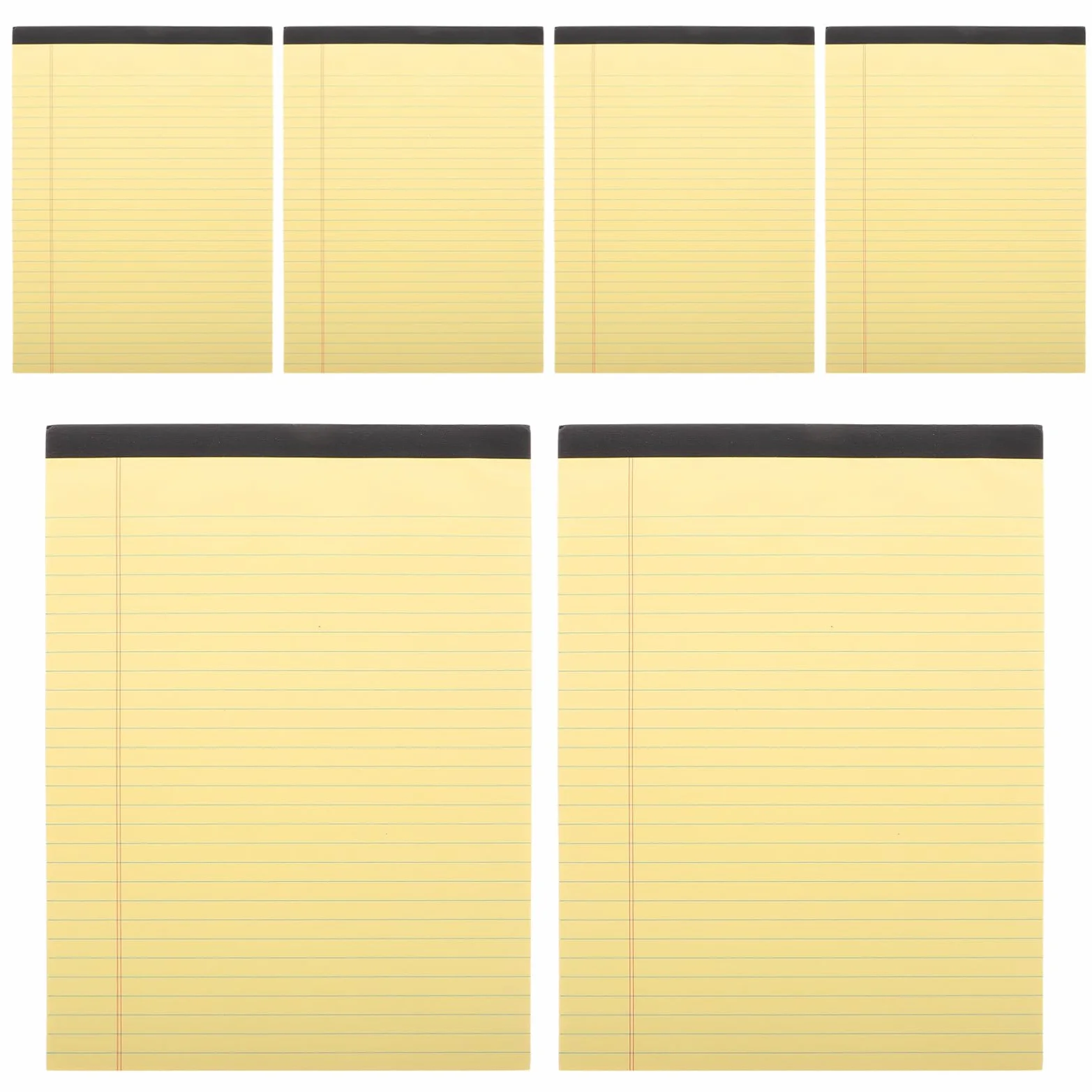 KICHOUSE Blocco Note per Ordinati Giallo A4 6 con Pagine a Righe e Layout a Sezioni in Polpa per Scuola e Ufficio
