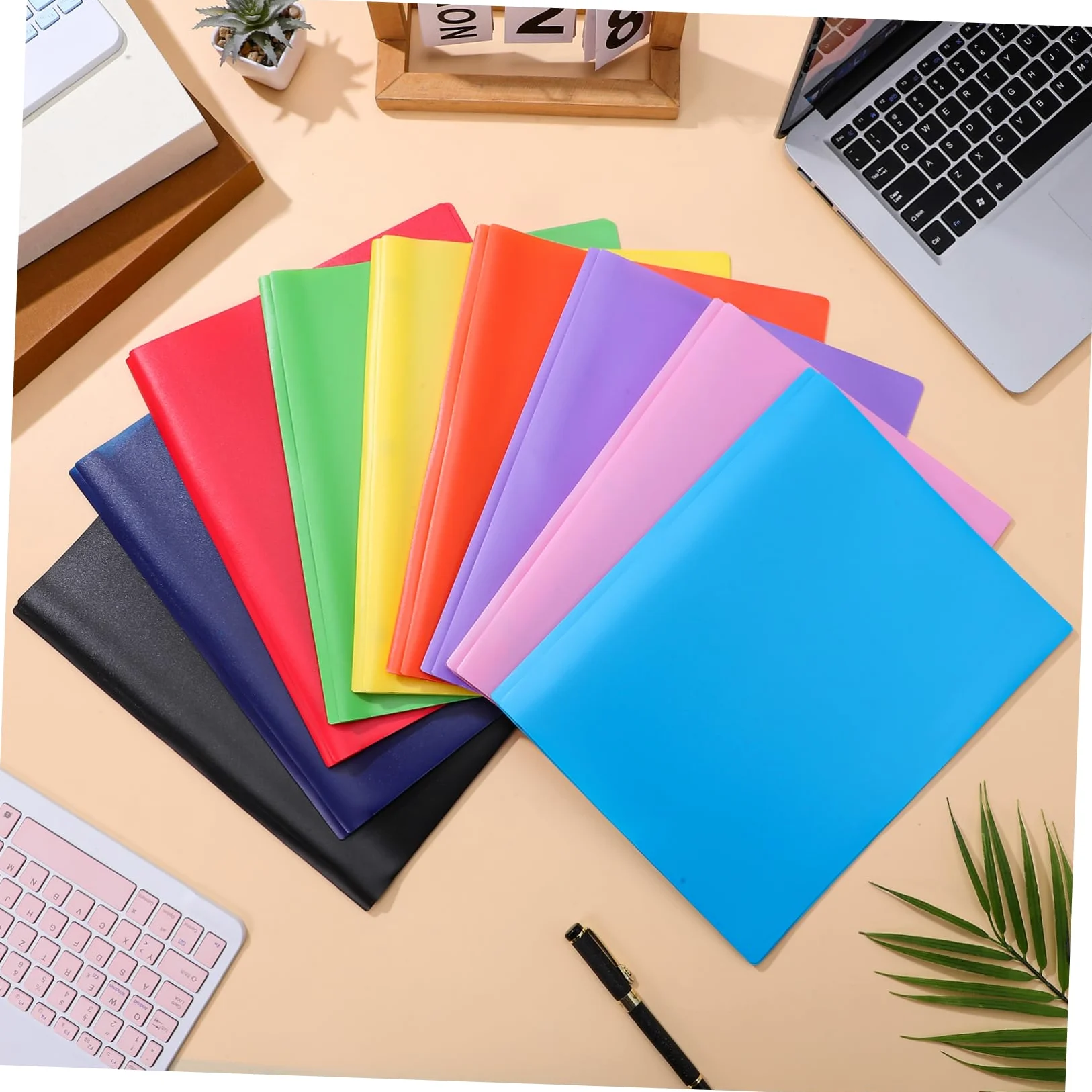 Cartelline con Tasche 9 Pezzi in Plastica per Archiviazione Documenti | Portadocumenti in Plastica, Cartella Scuola, Decorazioni Scuola, Organizer Tascabile in Plastica
