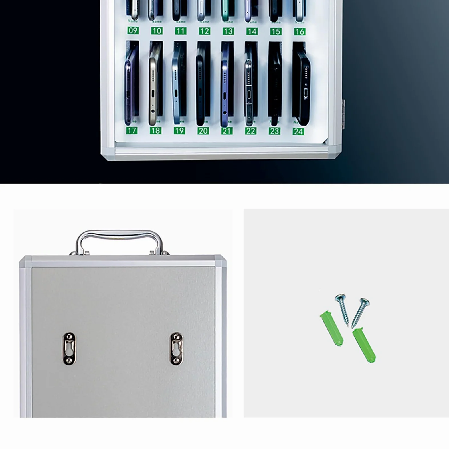Cassetta di sicurezza digitale per telefoni con chiavi e codice, per ufficio, classe, palestra, cassaforte per soldi, compatta, 29 x 20 x 49 cm, soluzione di archiviazione portatile a colori