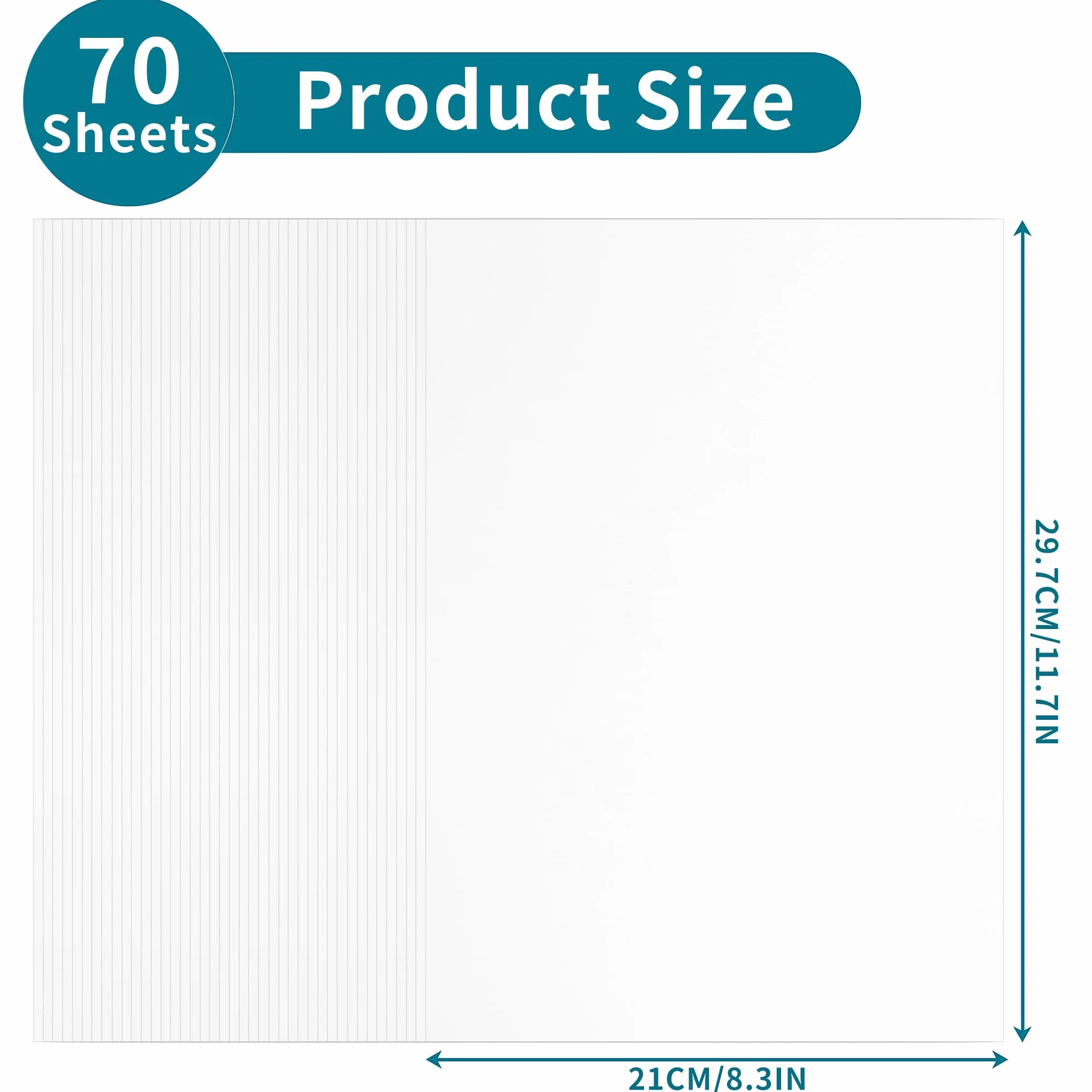 Bianco Carta Cartoncino A4 200 g/m² 70 Fogli per Stampante Biglietti Bricolage Scrapbooking