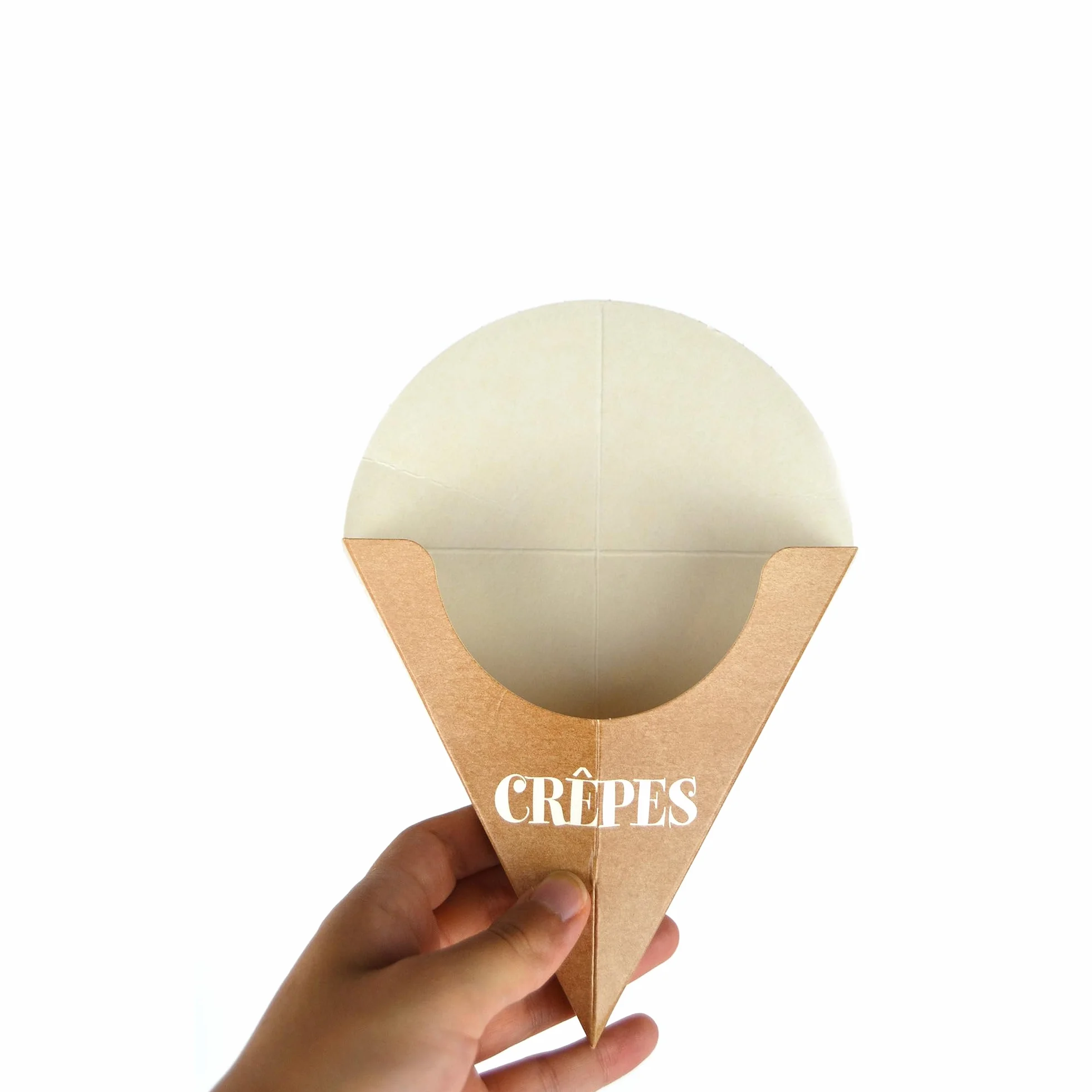 PZ 100 CONTENITORE PORTA CREPES PIEGHEVOLE IN CARTA ALIMENTARE ASTUCCIO PER CREPES TAKE AWAY