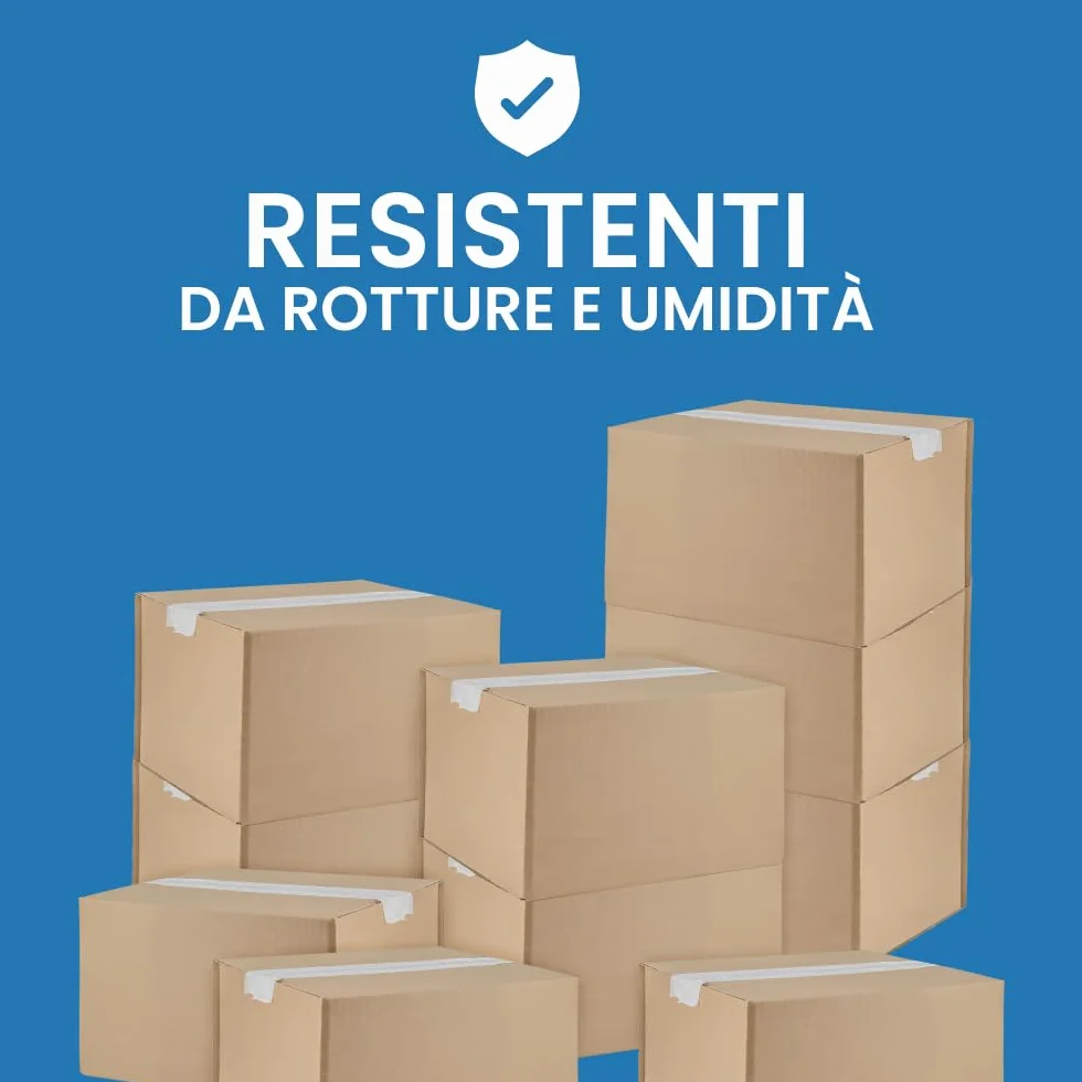 Scatole Cartone a Doppia Onda 60x40x40cm 10 Unità Trasloco Resistenti Spedizioni