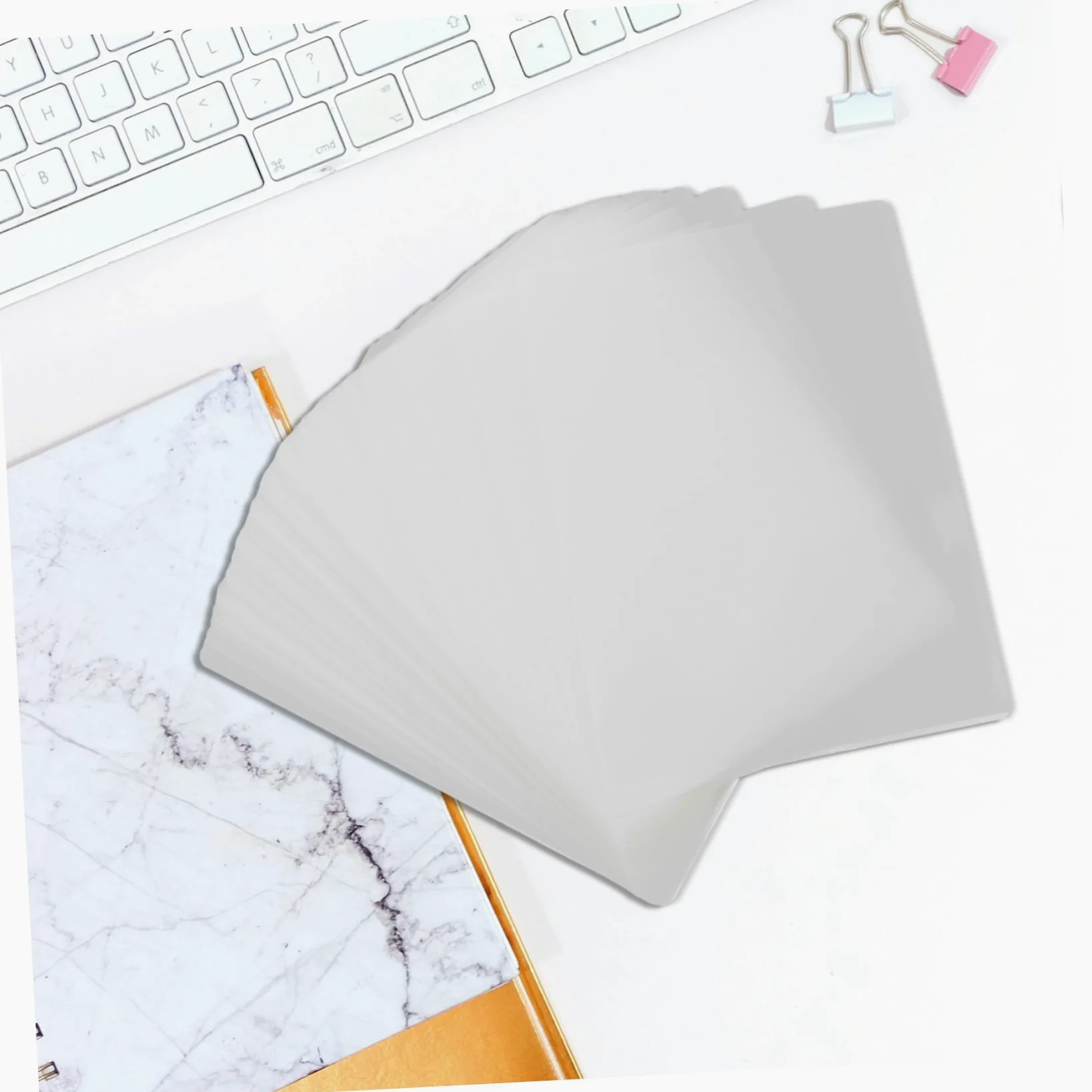 300 Pezzi Pellicola Laminante Mil Film Plastificazione per Foto Documenti Protezione Resistente per Casa e Ufficio