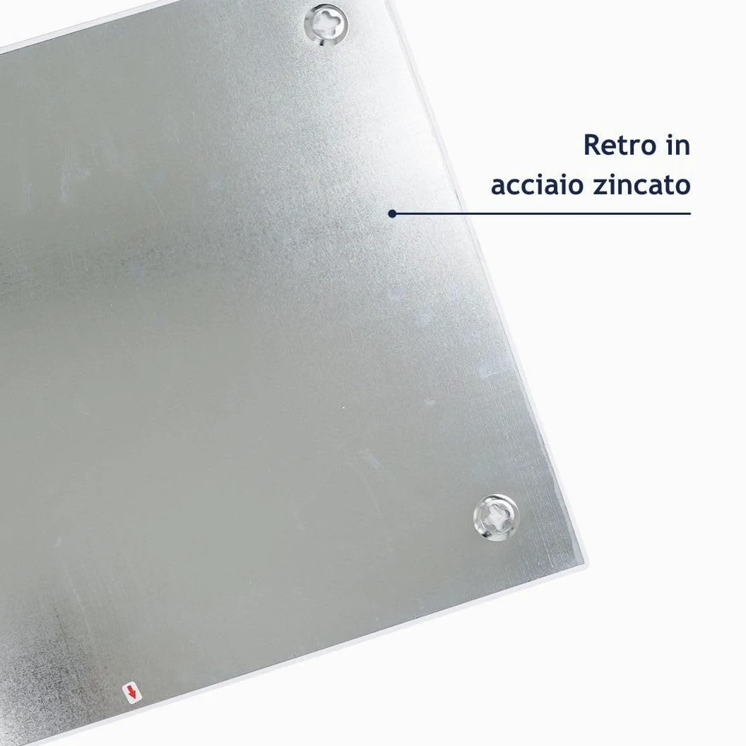 Danieli | Lavagna Magnetica da Parete in Vetro Bianca - Lavagna scrivibile, cancellabile e magnetica, perfetta da appendere in Ufficio - 60x90 centimetri