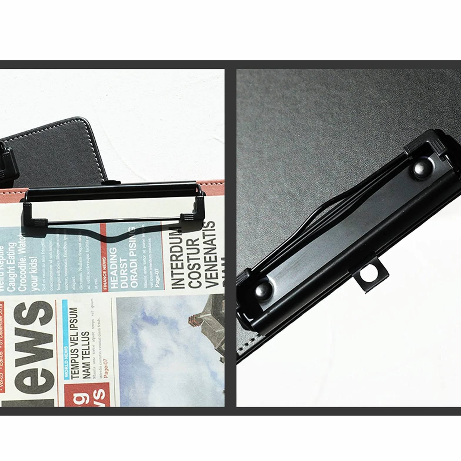 Liudan Portablocco Appunti A4 e Letter-Sized con Clip di Metallo File Ordinamento dei collettori con Ganci telescopici Scrittura della Cartella da Scrittura (2 Confezioni) Clipboard Portablocco