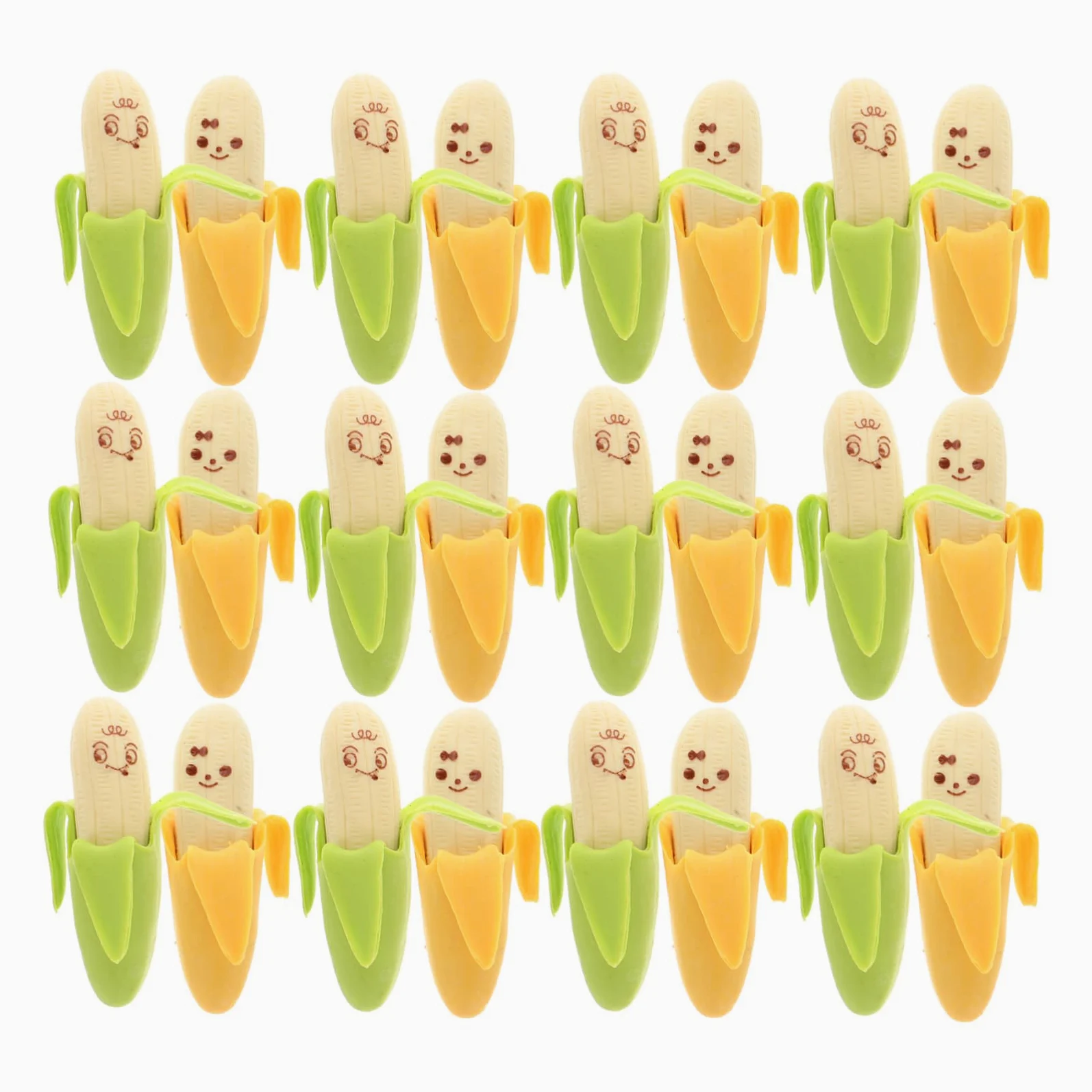 jojofuny 2 Set Mini Banana Colorata Portatile Cancella Matita Per Studenti E Ufficio Leggera E Decorativa 50 Pezzi * 2