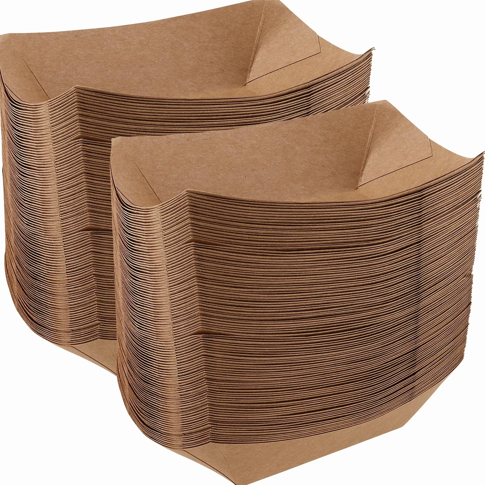 ZOENHOU 100 ciotole in cartone Kraft 165 x 120 x 25 mm marrone per fingerfood snack