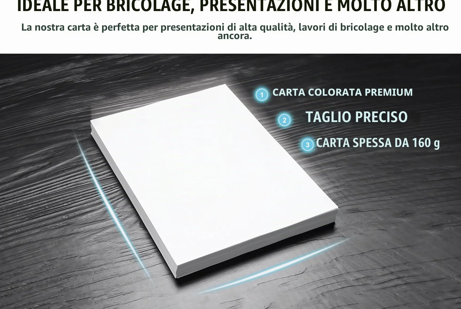 Carta per stampante A3 160g 29,7x42cm bianco puro spessa per disegno fotografia presentazioni poster
