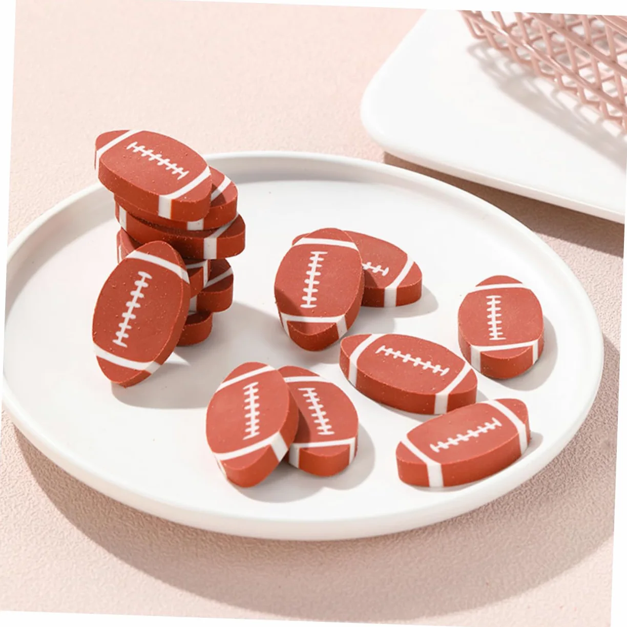 100 Gomme da Cancellare a Forma di Rugby in Tpr Marrone, Resistenti All'usura Design Creativo e Adorabile, per Studenti e Giochi su Tavolo Studio