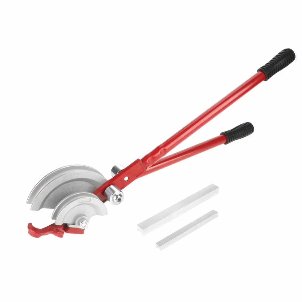 Piegatubi Curvatubo Professionale 2 in 1 Heavy Duty per Tubi Rame Alluminio 15 mm 22 mm Rosso