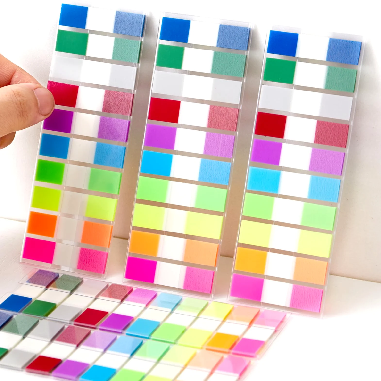 Segnapagina adesiva per appunti, trasparente, scrivibile, colorata, per libri, indice, etichette, etichette, etichette, divisori, per quaderni, ufficio, scuola, insegnanti, planner memo, 1000 pezzi