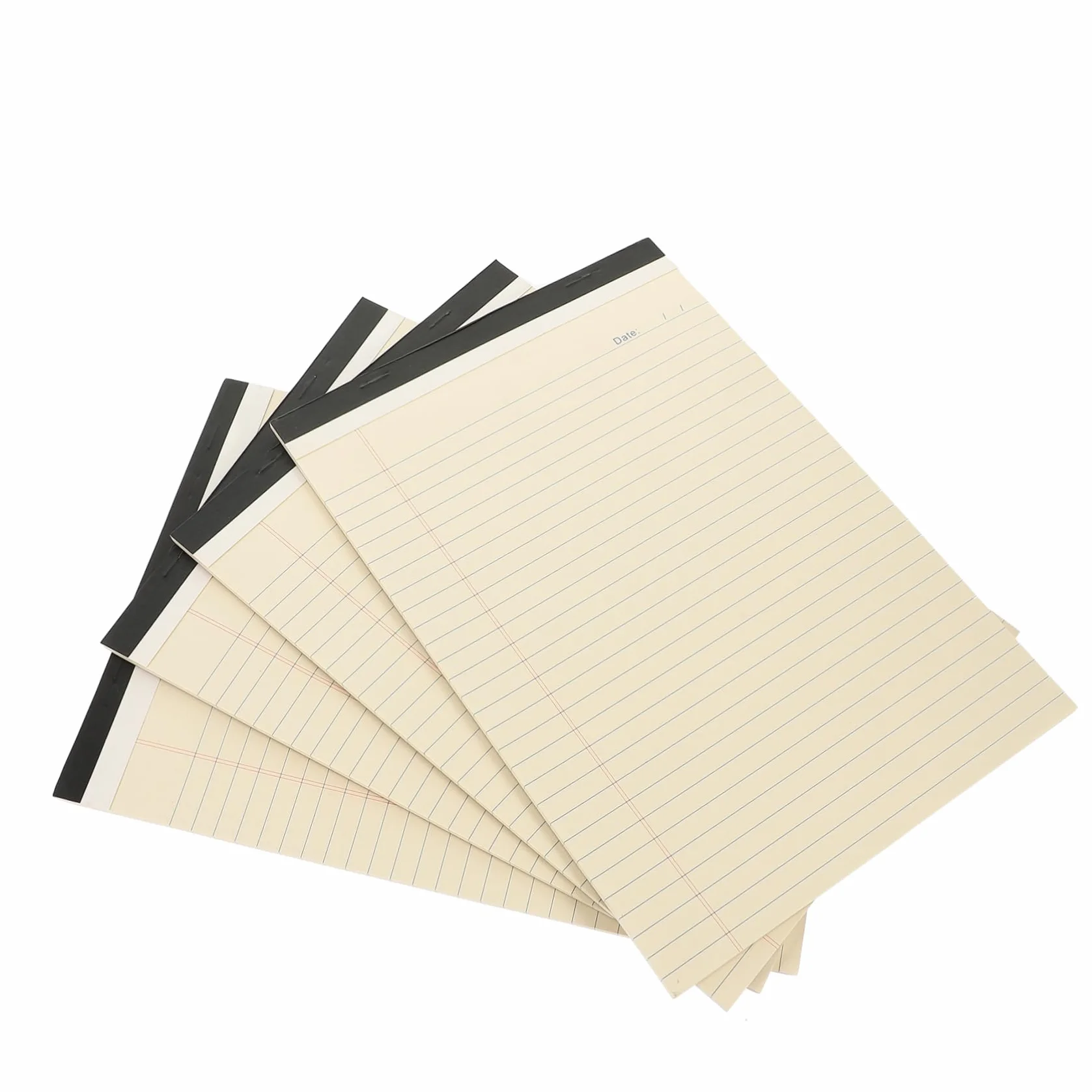 Blocco Note A4 a Righe Design Strappabile, Confezione 4 Pezzi in Carta Beige, Facile da Conservare, per Elenchi di Attività e Pianificazione