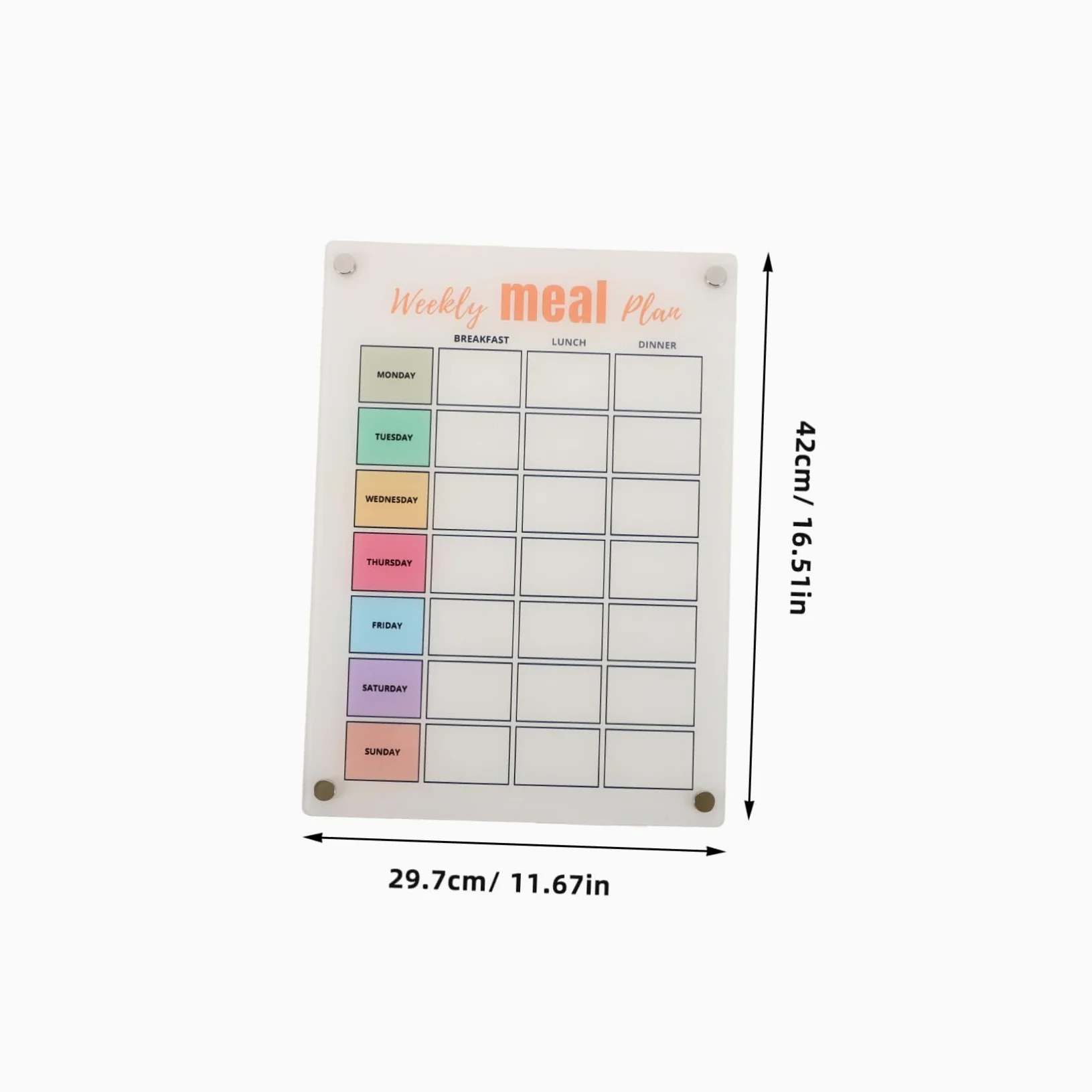 iplusmile Calendario Magnetico Cancellabile A Secco Per Frigorifero, Pianificatore Settimanale Giornaliero, Lavagna Magnetica Per Frigorifero, Parete, Porta, Spesa, Menu, Programma