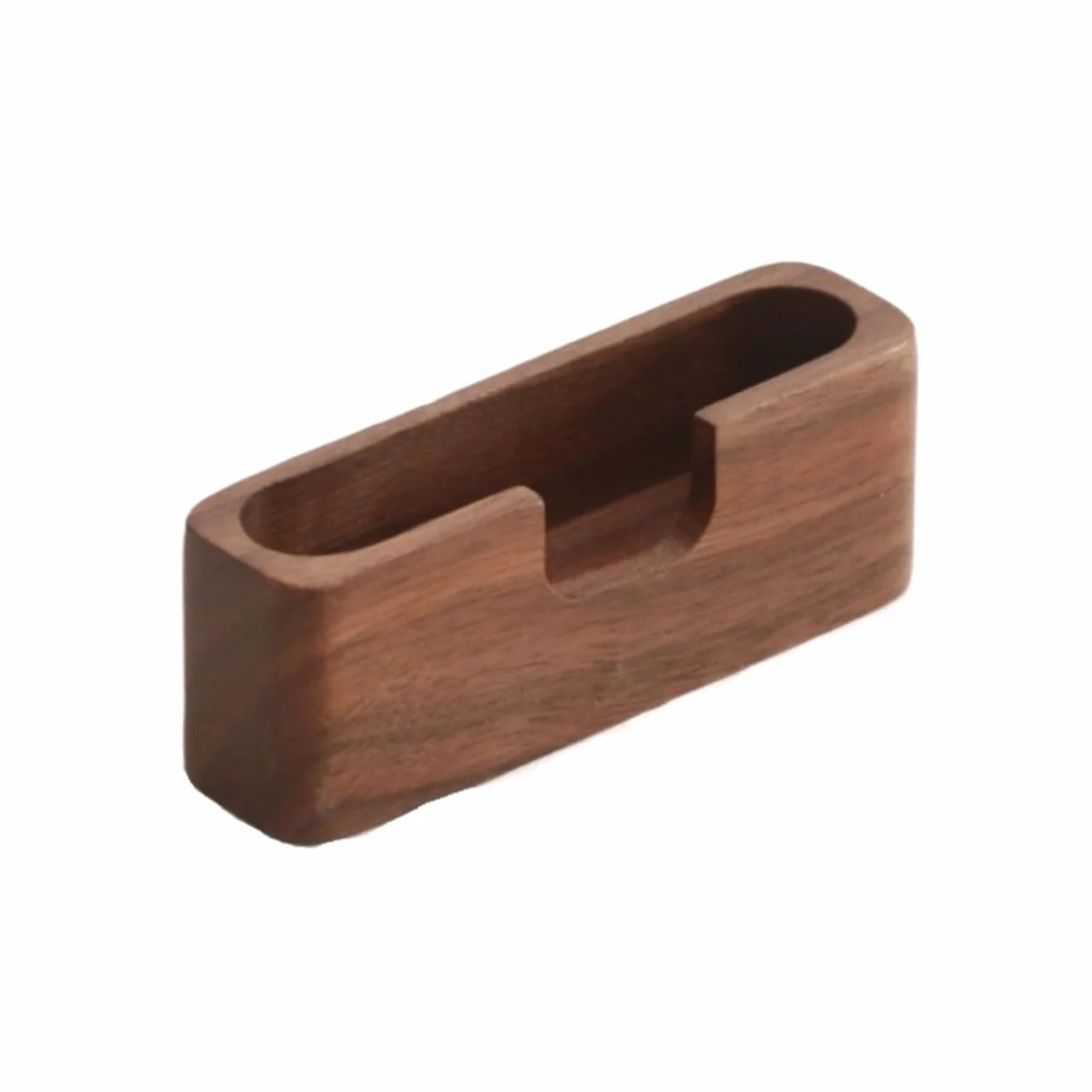 Espositore per Biglietti da Visita, Contenitore per Biglietti da Visita, espositore da Tavolo, scrivania, Porta Biglietti da Visita Creativo in Legno per Ufficio e casa (Marrone 11x4x3cm)