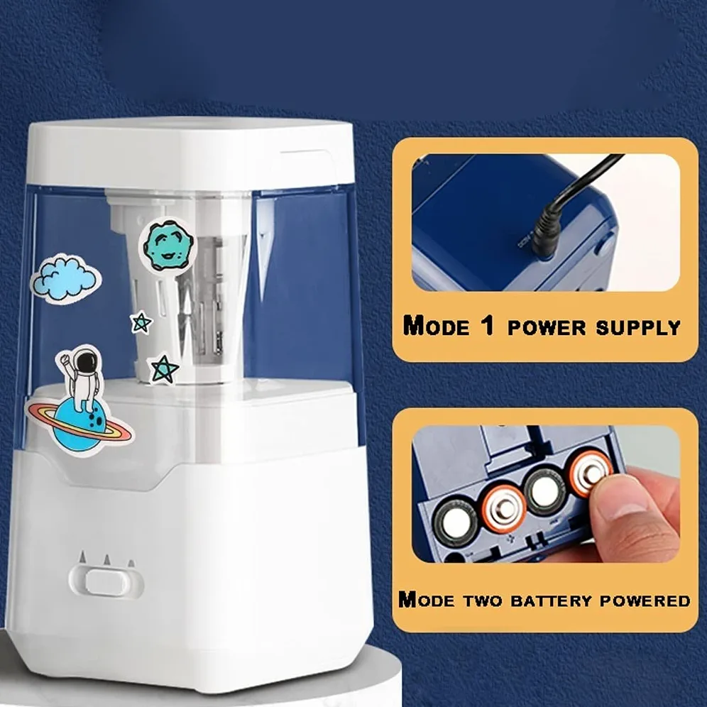 Temperamatite Elettrico temperamatite, Carino, Interessante, Creativo Temperino,USB, può Essere Usato per Size 2 / Matita, Ufficio/Scuola Portatile e Sicuro (Color : White)