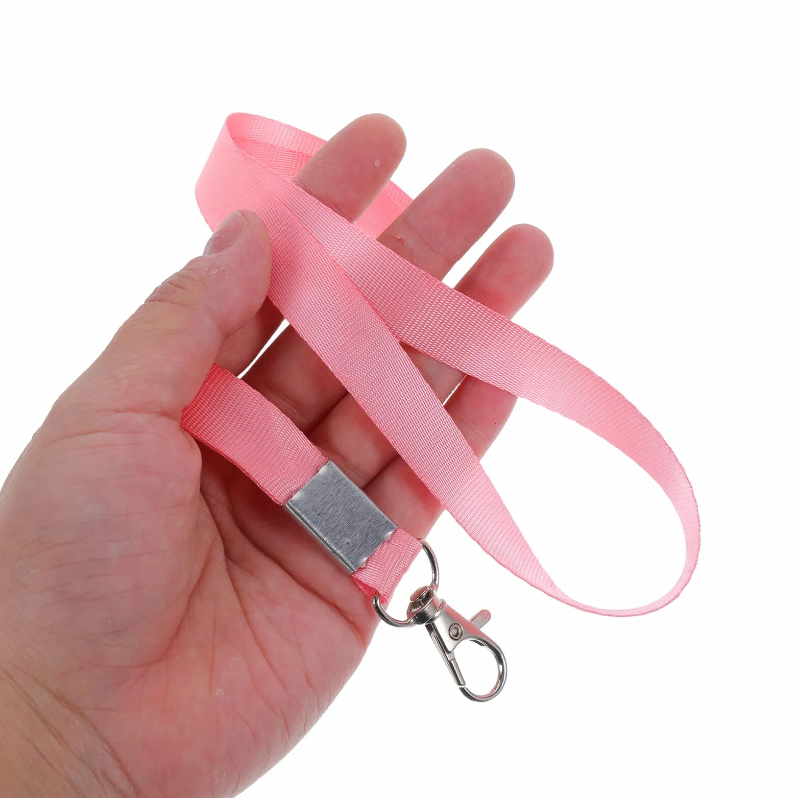Veemoon 50pezzi Cordino Porta Badge con Clip in Metallo Leggero e Comodo da Indossare per Ufficio Scuola e Eventi con Sgancio Rapido per Tessere Identificative