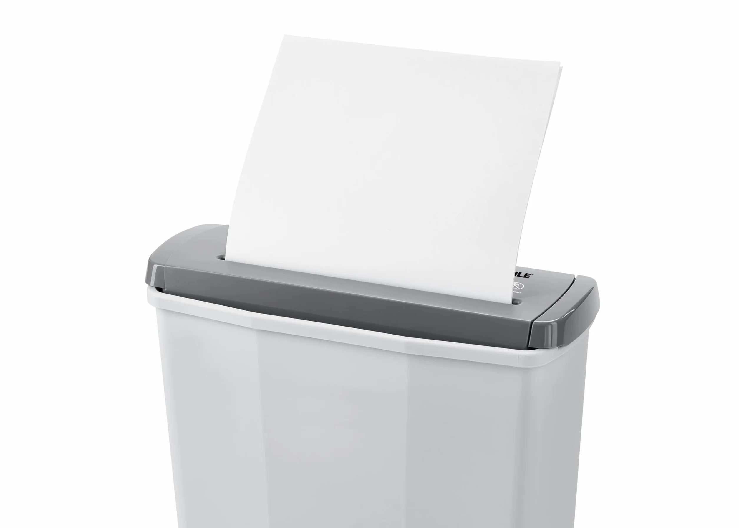 Dahle PaperSAFE PS 60 distruggidocumenti (6 fogli, livello di sicurezza P2, taglio a strisce, privo di olio e manutenzione, 11 litri), grigio