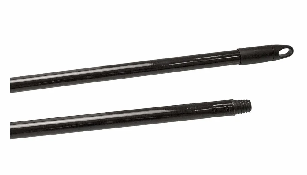 La Briantina Manico Professionale per Scope in Metallo Plastificato 130 cm Nero
