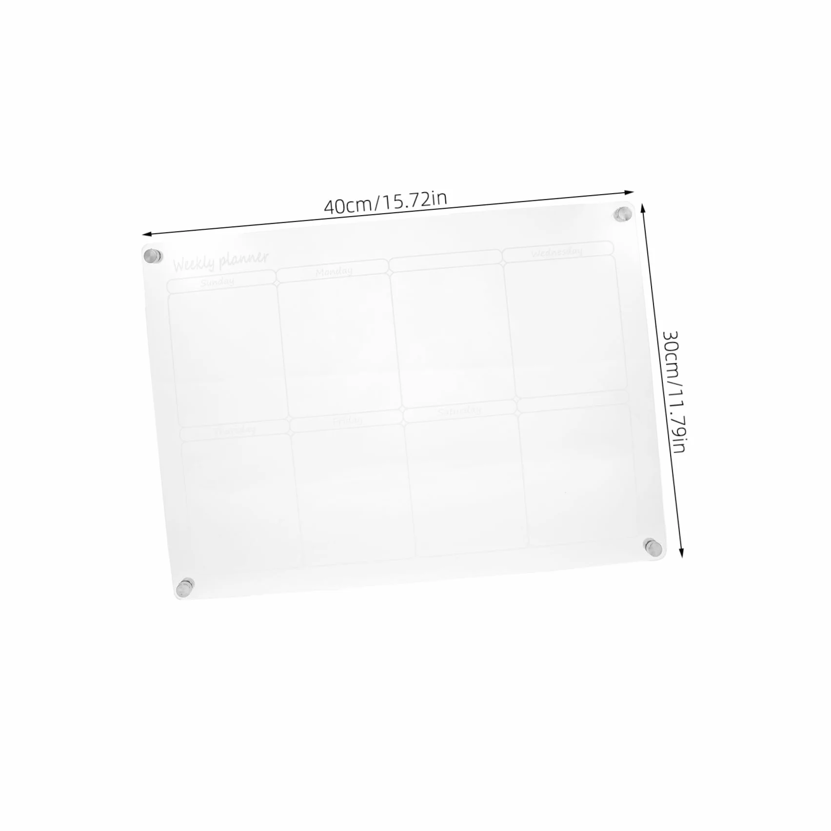 Operitacx Calendario Mensile Magnetico Cancellabile Secco per Frigorifero Lavagna Magnetica per Pianificare i Pasti Menù Settimanale con Ganci