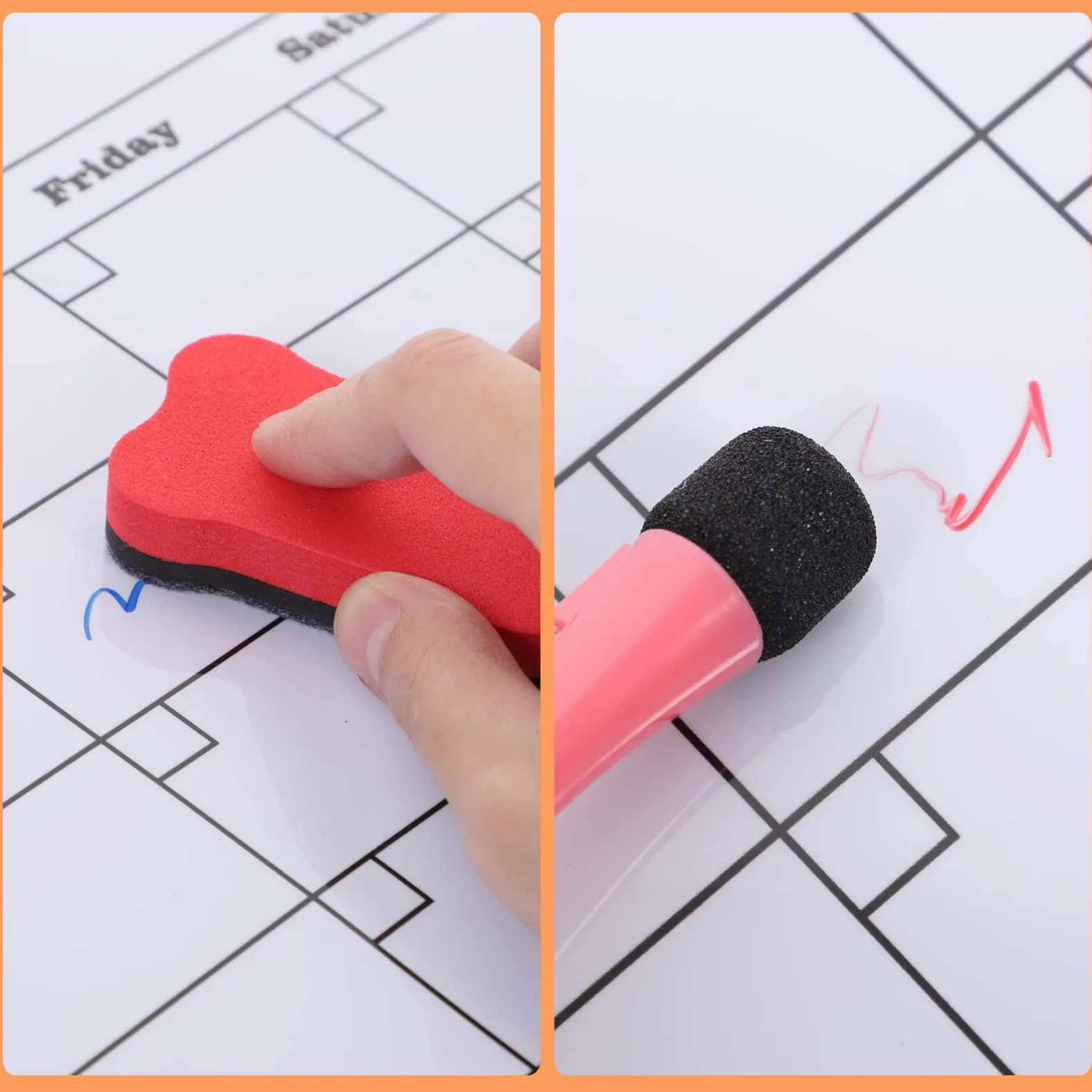 Agenda Mensile Magnetica Congelatore Pianificatore Mensile della Lavagna Calendario Bianca Magnetico PVC