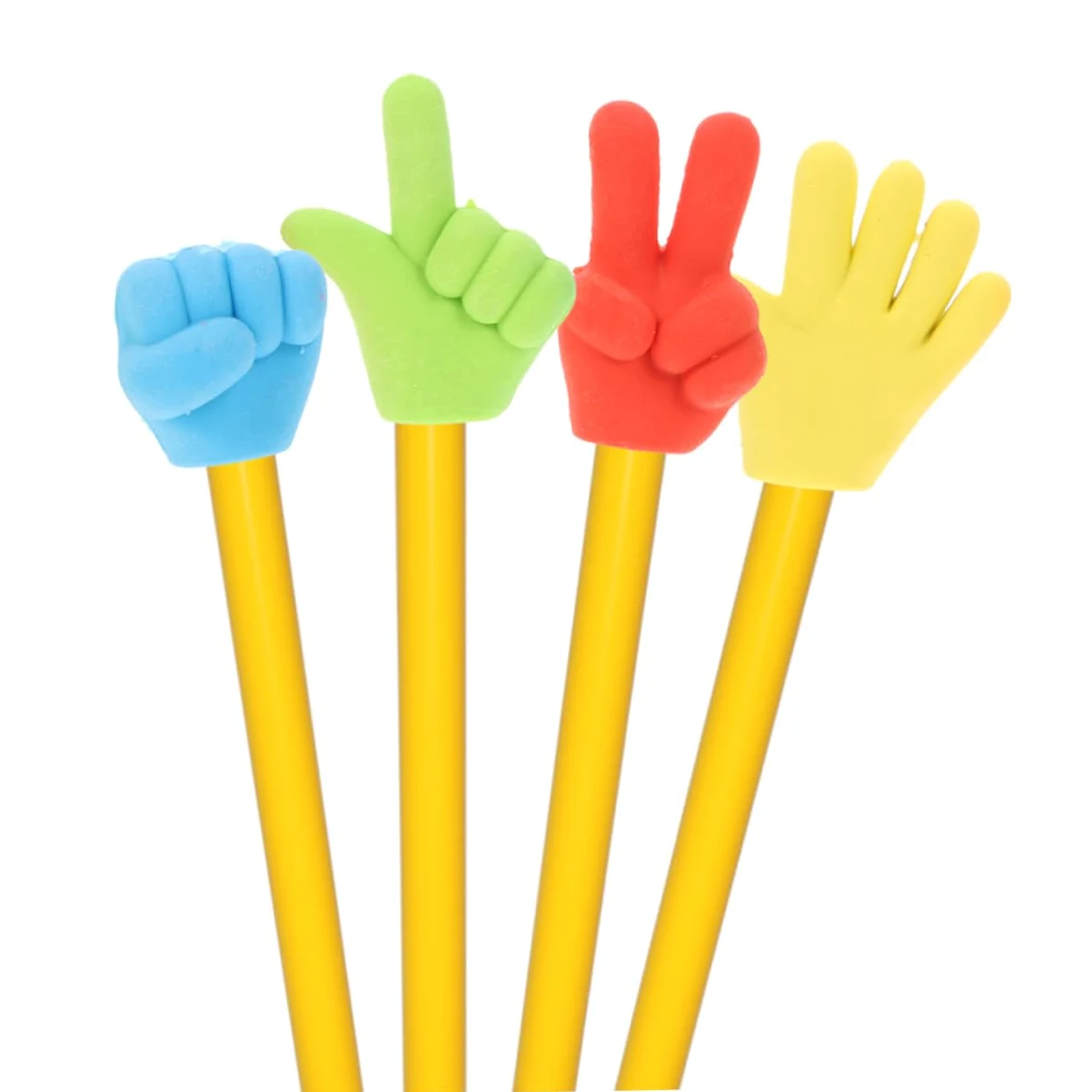 HOMSFOU 4 Set Cancellare Dito Per Decorativi Cartone Animato Per Scuola 20 Pezzi * 4