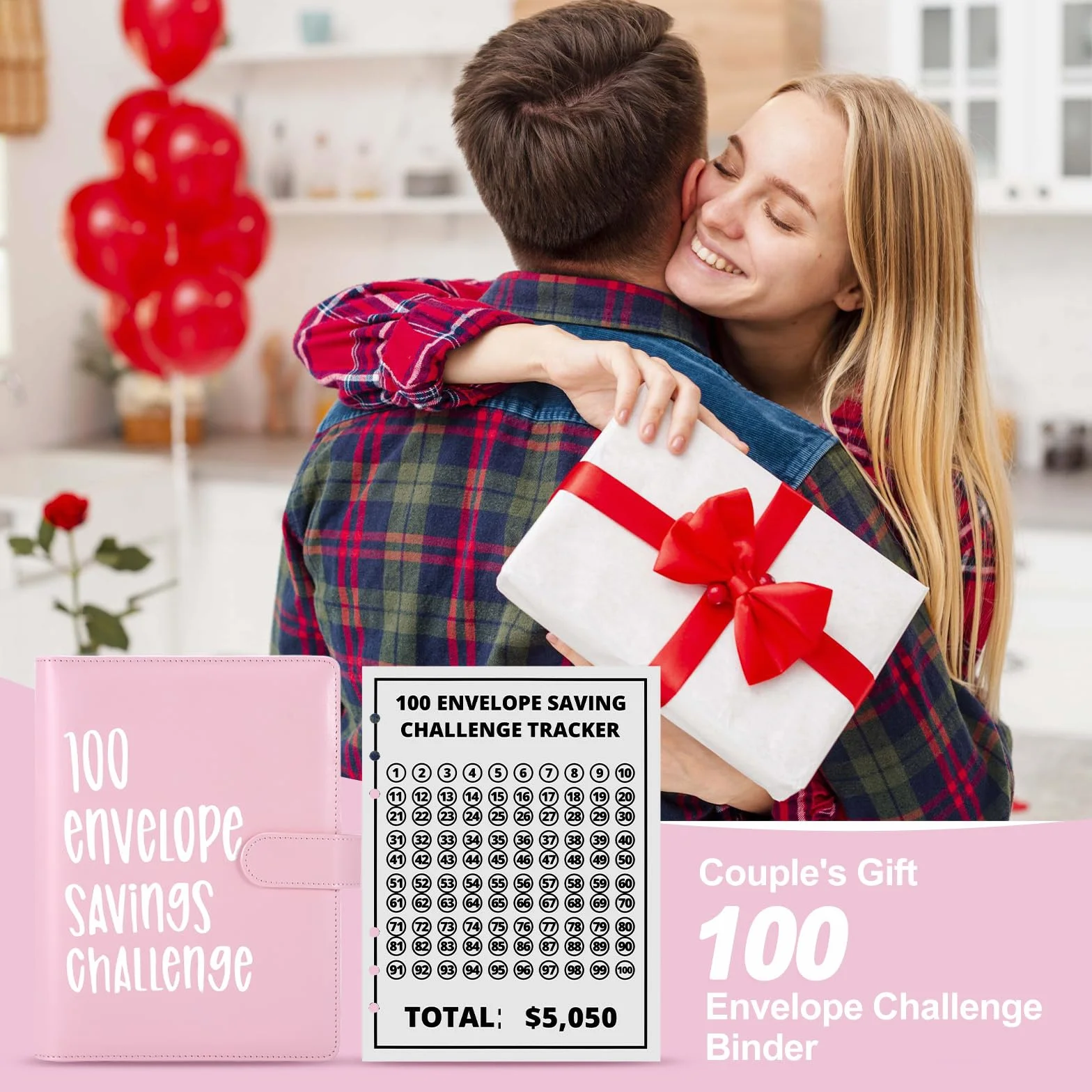 100 Envelope Saving Challenge, Pianificatore di Budget, Sfida del Risparmio, Cartella del Risparmio, Libro del Risparmio