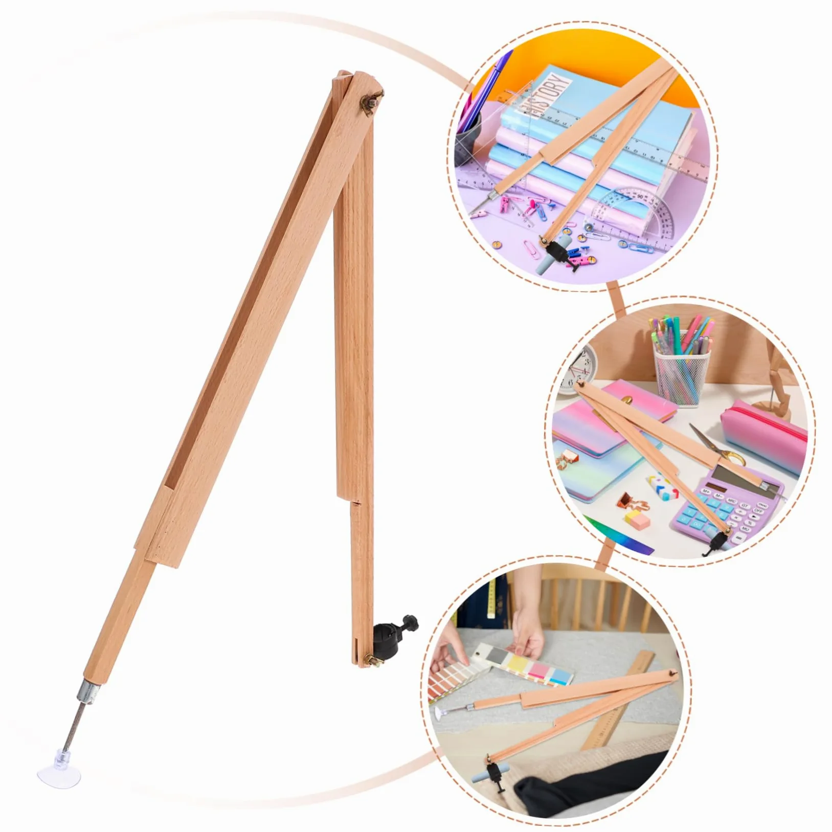 jojofuny 5 Pezzi compasso geometrico disegno della bussola compassi da disegno falegname di grandi dimensioni per bussola da disegno in legno bussola di prua Di legno Beige