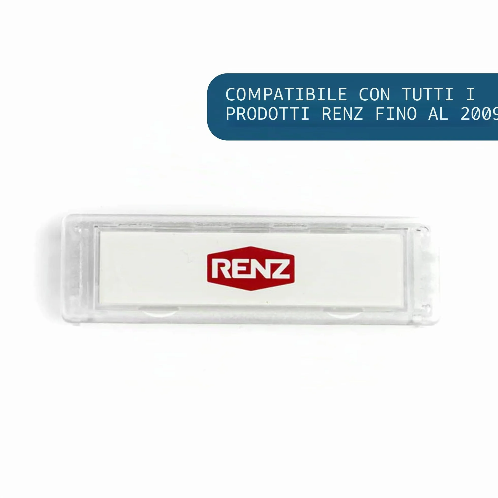 Renz Targhetta porta nome 92 trasparente 75 x 22 mm