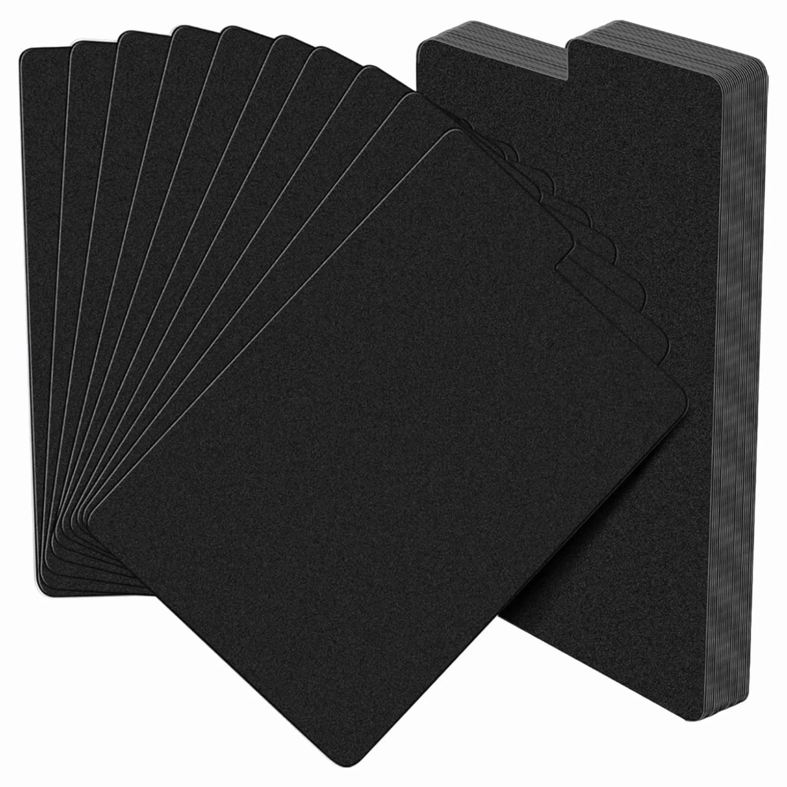 Set di 50 divisori neri per fumetti, in polipropilene, con etichette adesive, 18,4 x 28,6 cm, con linguette per collezione di fumetti, scatole portaoggetti