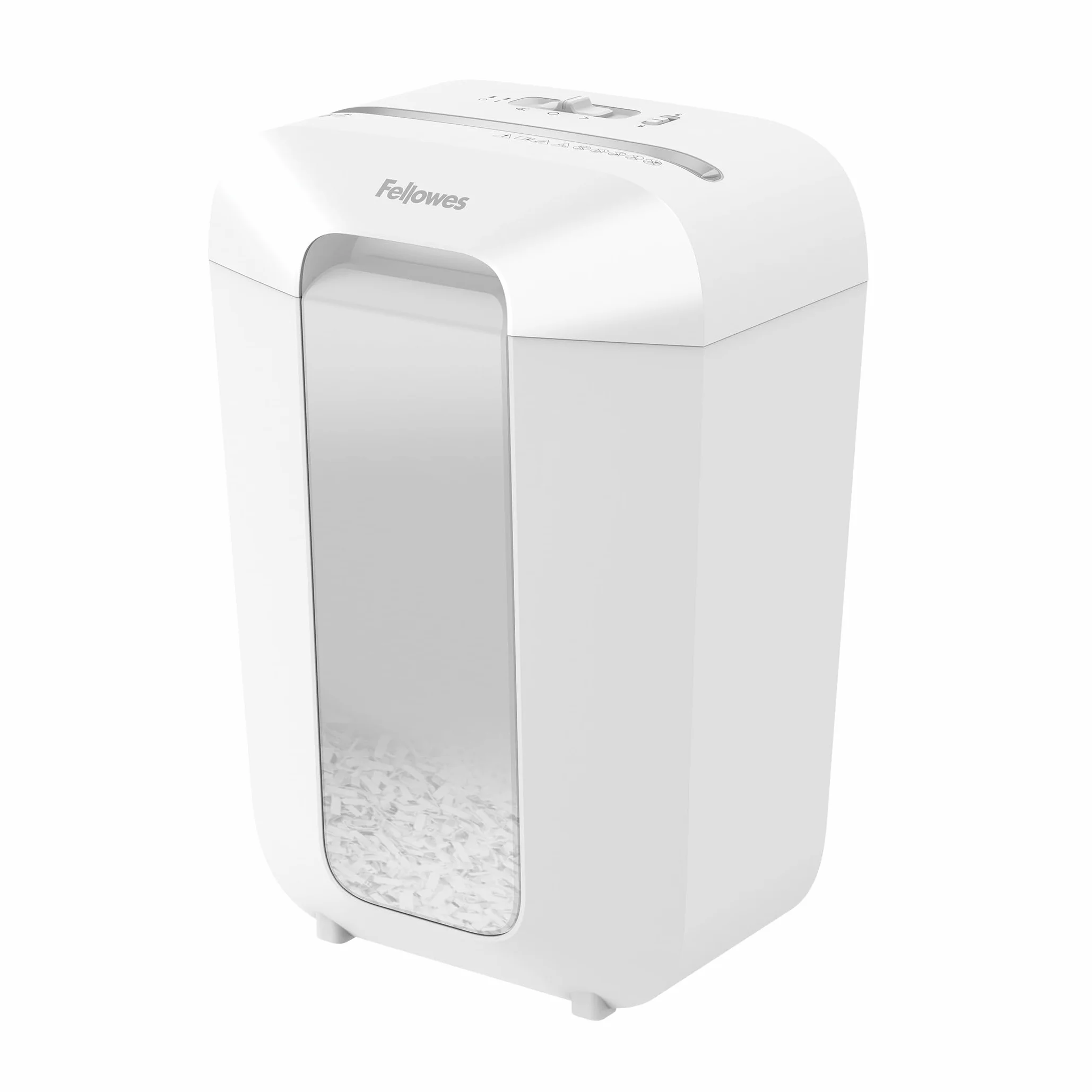 Fellowes distruggi documenti a frammento LX70, 11 fogli, per casa e piccolo ufficio, uso personale, cestino da 18 litri, distruggidocumenti con blocco di sicurezza, bianco