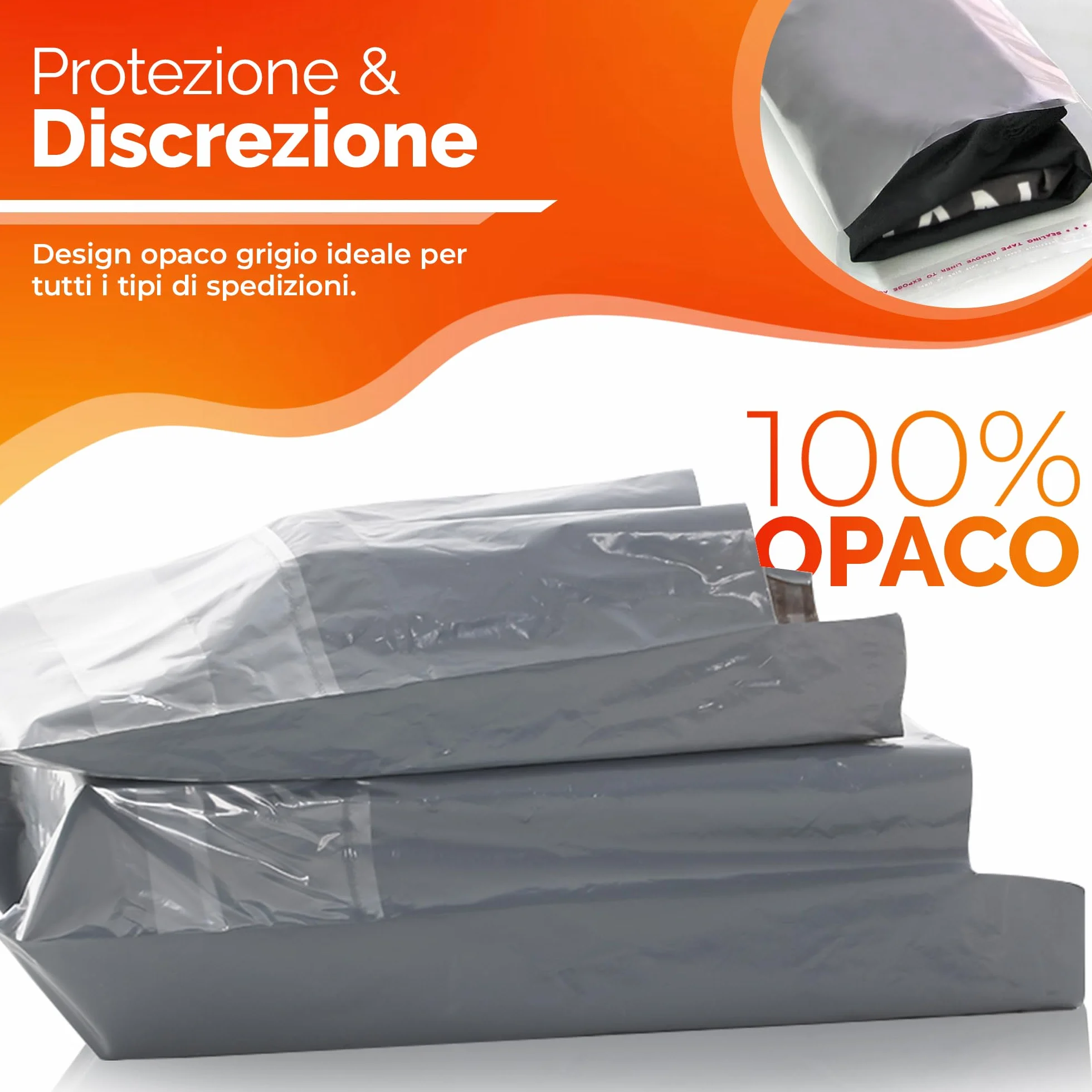Buste per Spedizioni Vinted - Sacchetti Opaqui Auto-Adesivi - Confezione da 30