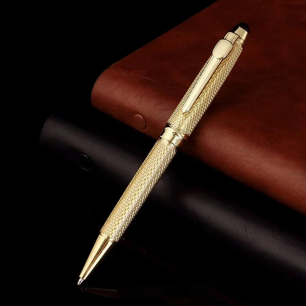 penna a sfera, Penna a sfera, penna gel 1,0 mm a in metallo con inchiostro 14 cm(Gold)