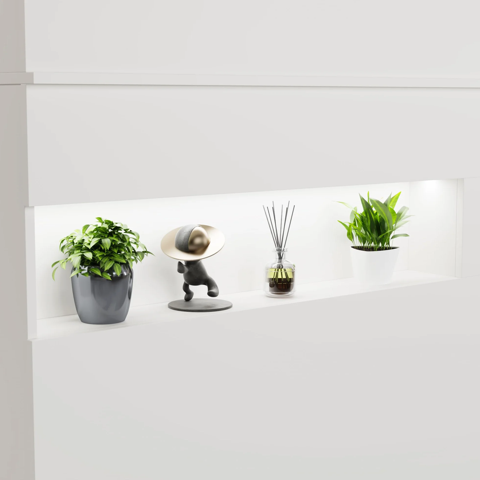 Banco reception con cassetto per tastiera - Banco ufficio in MDF bianco - Arredamento per negozi al dettaglio, 100 x 120 x 50 cm