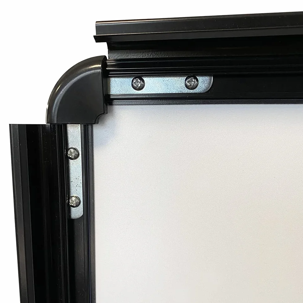 DisplayLager - Supporto per Poster con Ruote, Formato A1 (Bifacciale), Alluminio, Nero, Wind-Sign - Cavalletto Espositore Pubblicitario