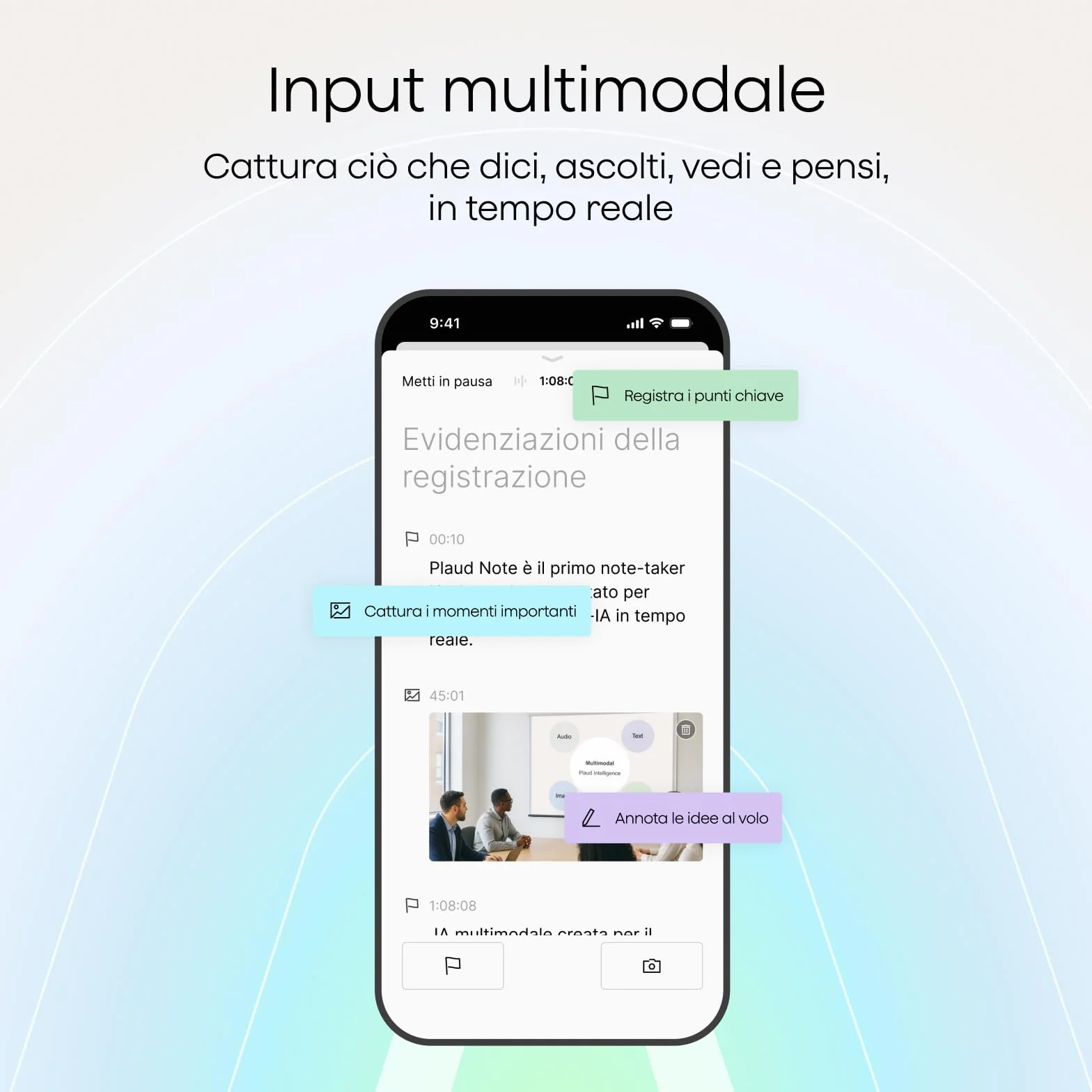 Plaud Note Registratore Vocale AI Professionale con Custodia Audio Digitale Trascrizione Riassunti Automatici in 112 Lingue Controllo App Perfetto per Riunioni Lezioni Chiamate Colloqui Interviste | Controllo tramite App Trascrizione e Riepilogo IA Suppor