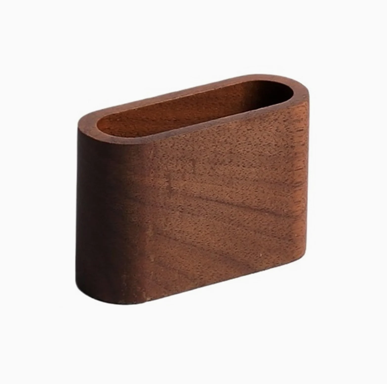 Espositore per Biglietti da Visita, Porta Biglietti da Visita per scrivania, in Legno, Organizer Aperto in Legno per Ufficio e casa (Marrone 4,7x2,1x7 cm)