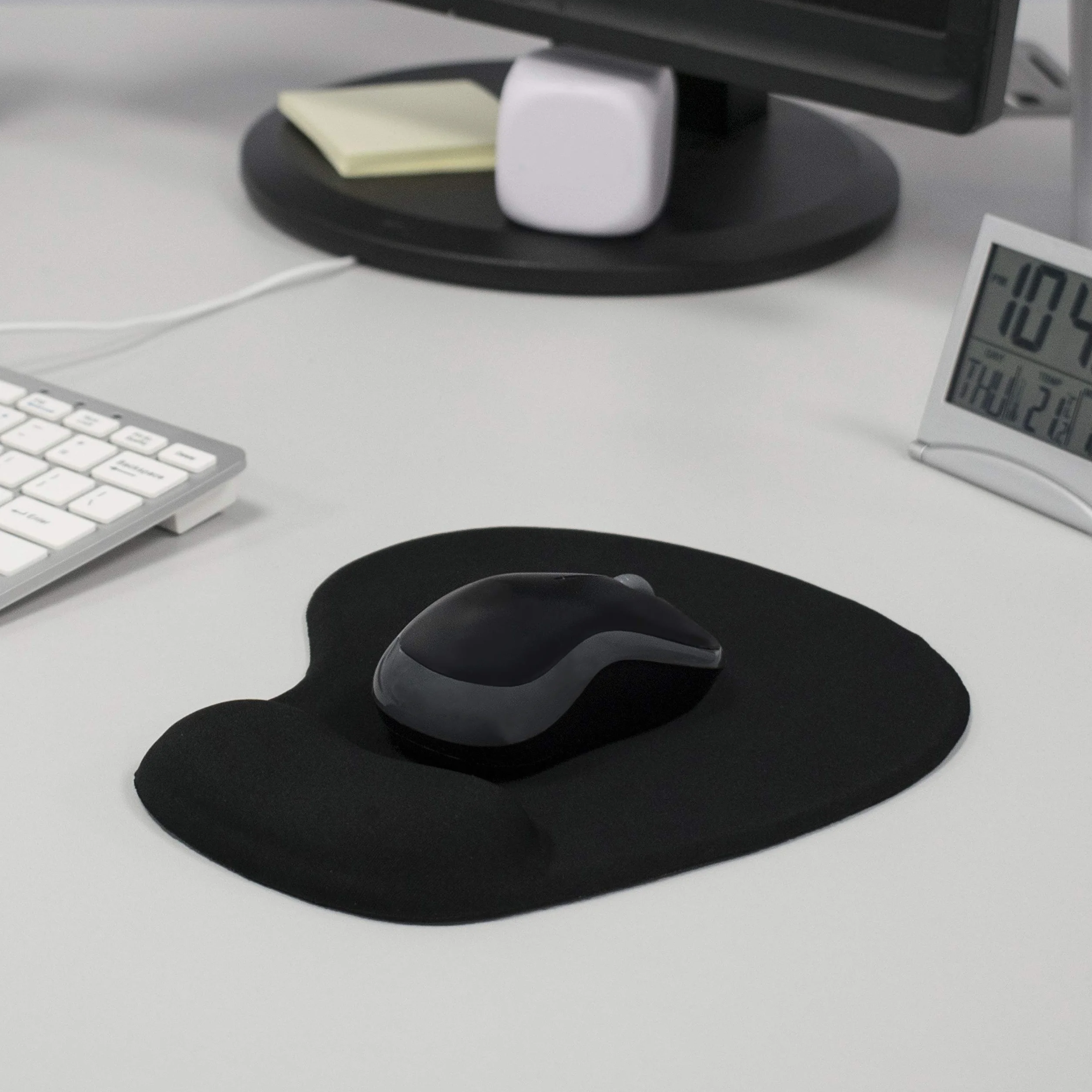 TRIXES Tappetino per Mouse con Supporto per Polso Base Antiscivolo Nero