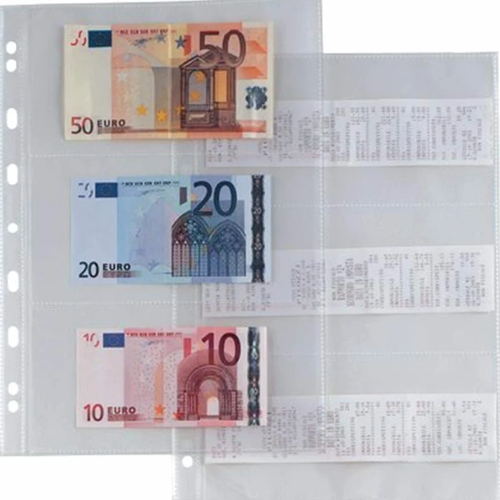 5 confezioni da 10 Sei Rota 662217 Busta Porta Banconote e Scontrini Fiscali