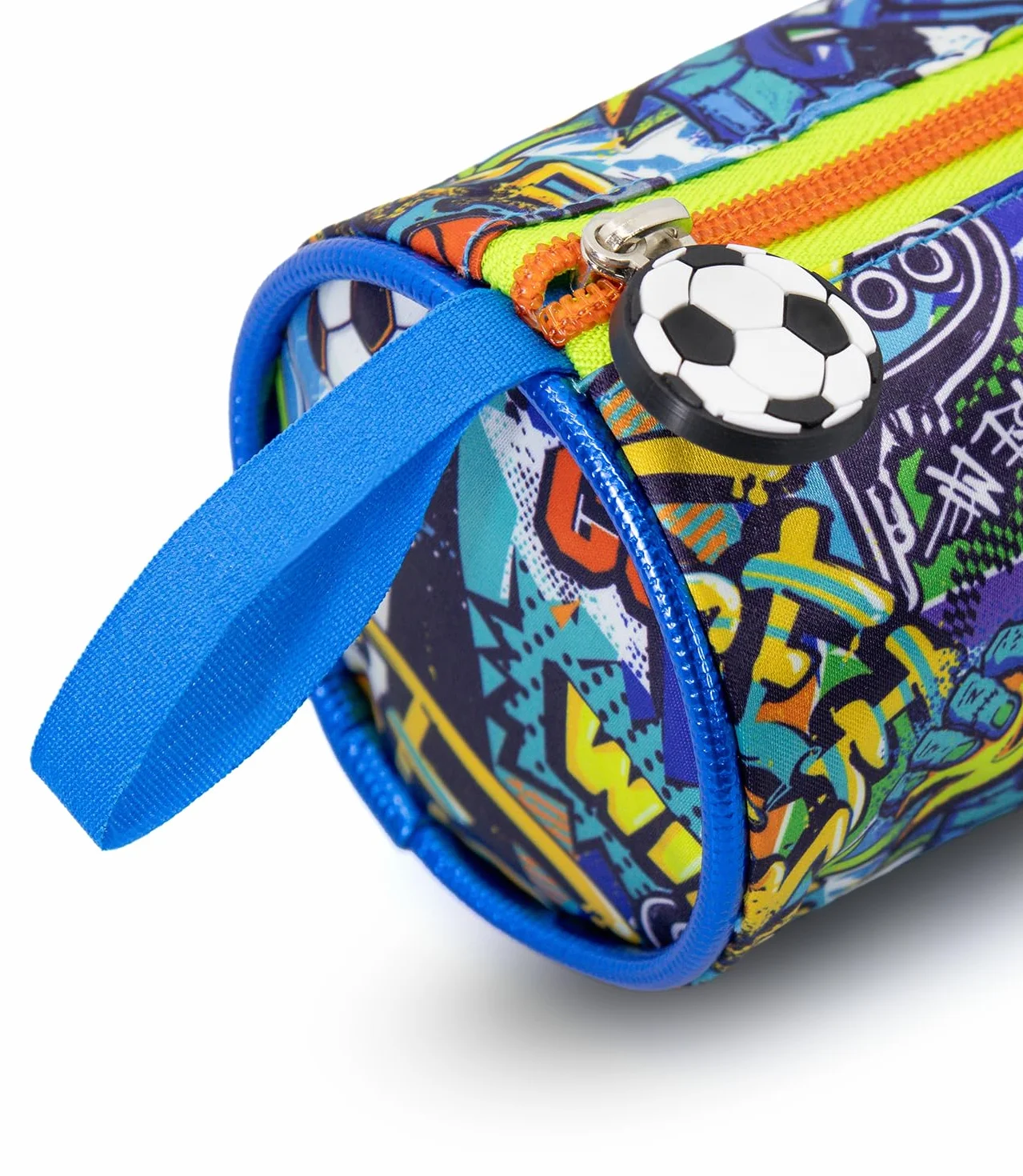Julian Ross Astuccio Tombolino per Bambino Sport Portapenne Cilindro Scuola Azzurro 21x8 cm Chiusura Zip Poliestere