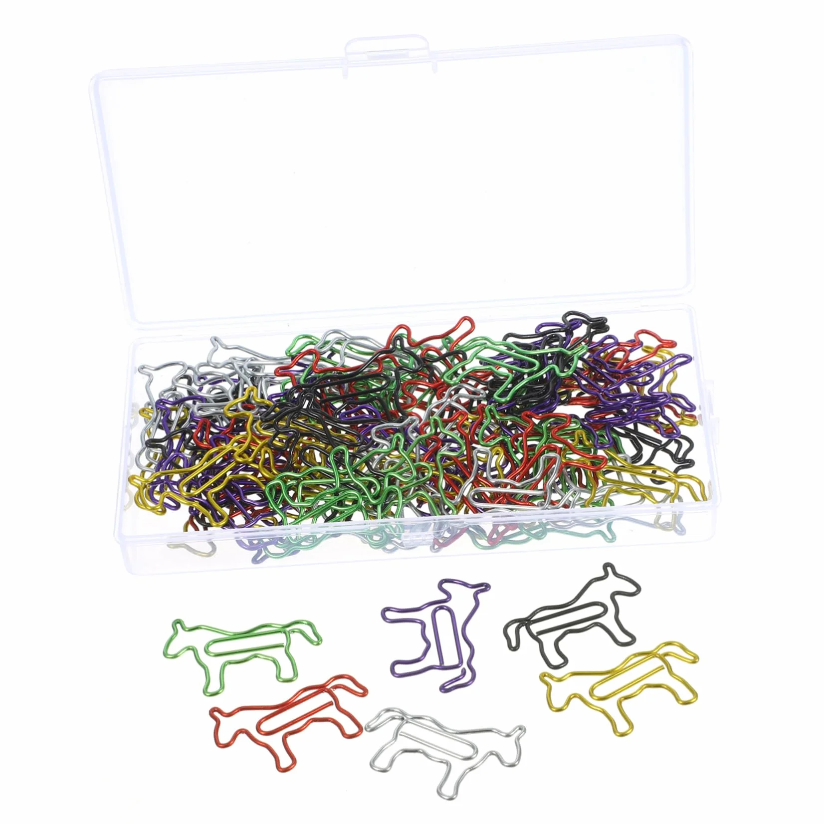 DOITOOL 5 Set Fermacarte Colorati Cavallo Clip Per Ufficio E Casa Decorativi E Pratici Per Documenti E Cancelleria 80 Pezzi * 5